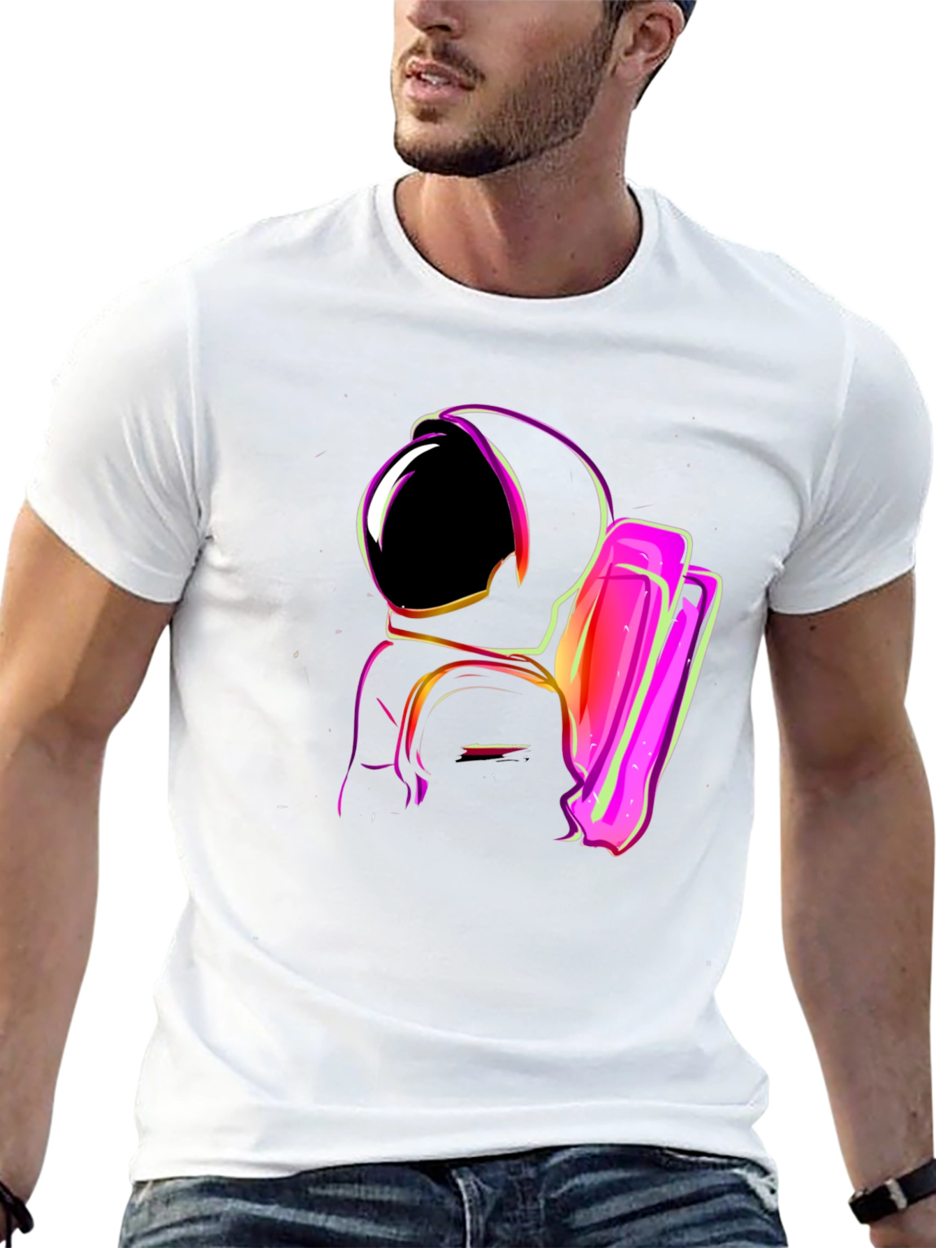 Neon Astronaut Graphic Tee