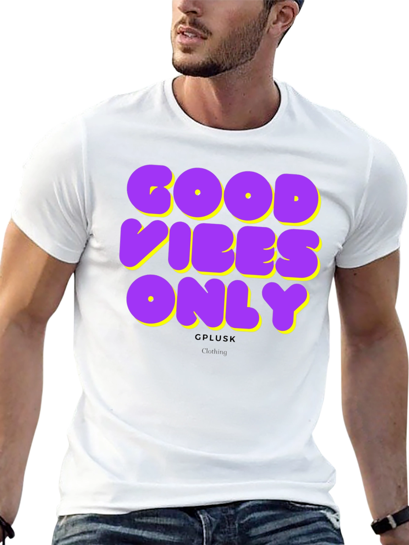 Good Vibes Only Graphic Print Black T-Shirt