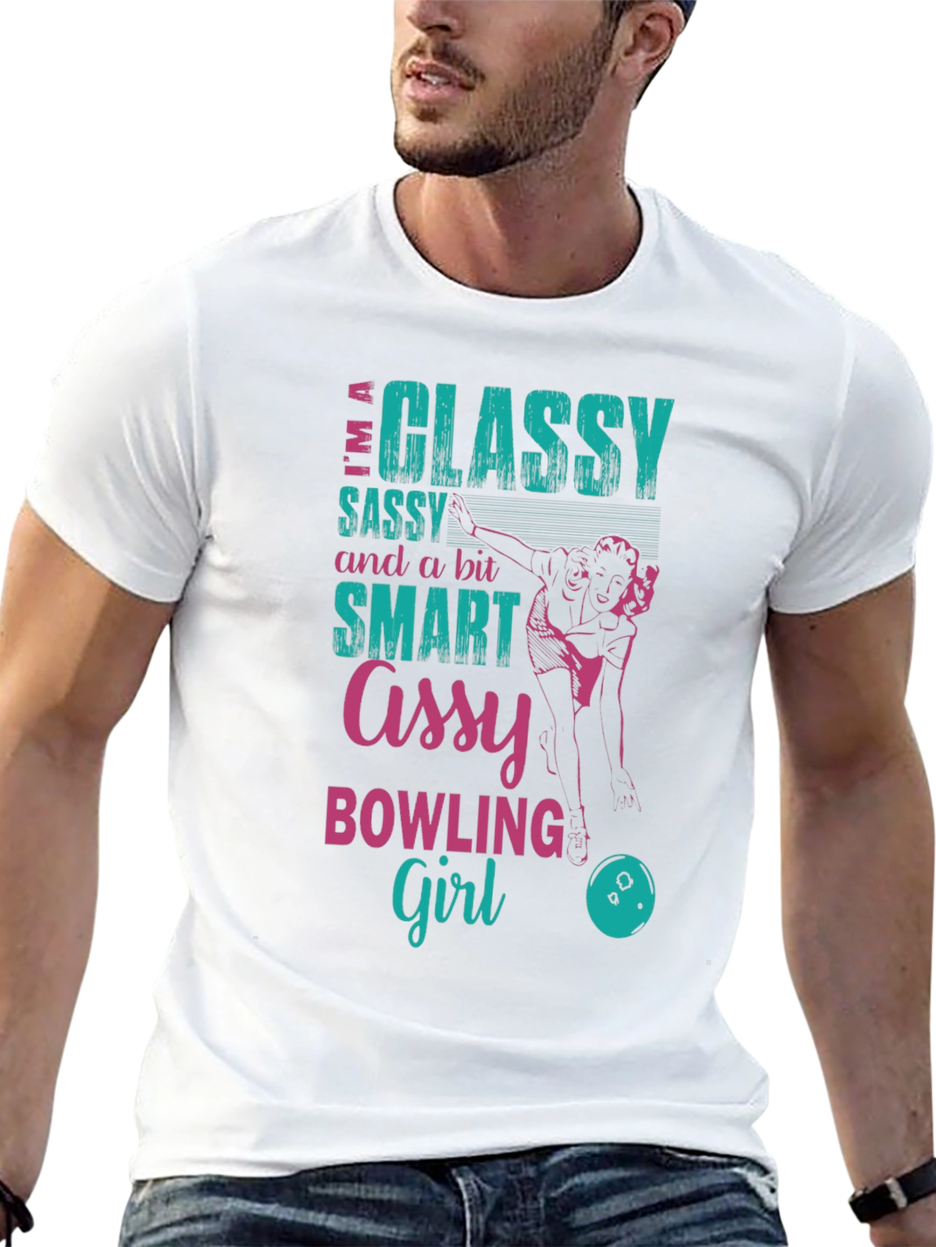 Classy Sassy Bowling Girl T-Shirt
