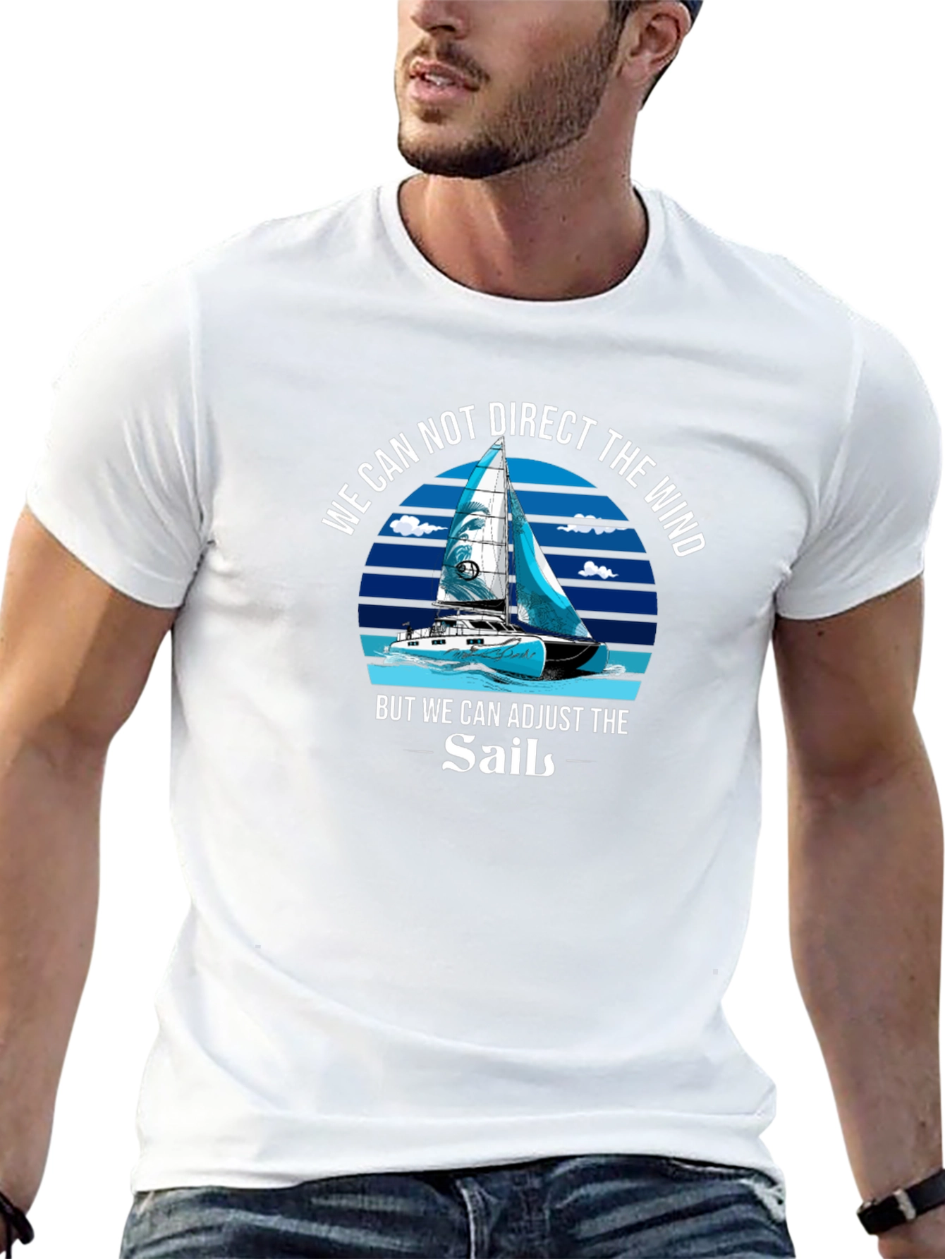 Adjust the Sails T-Shirt Motivational Sailing Tee