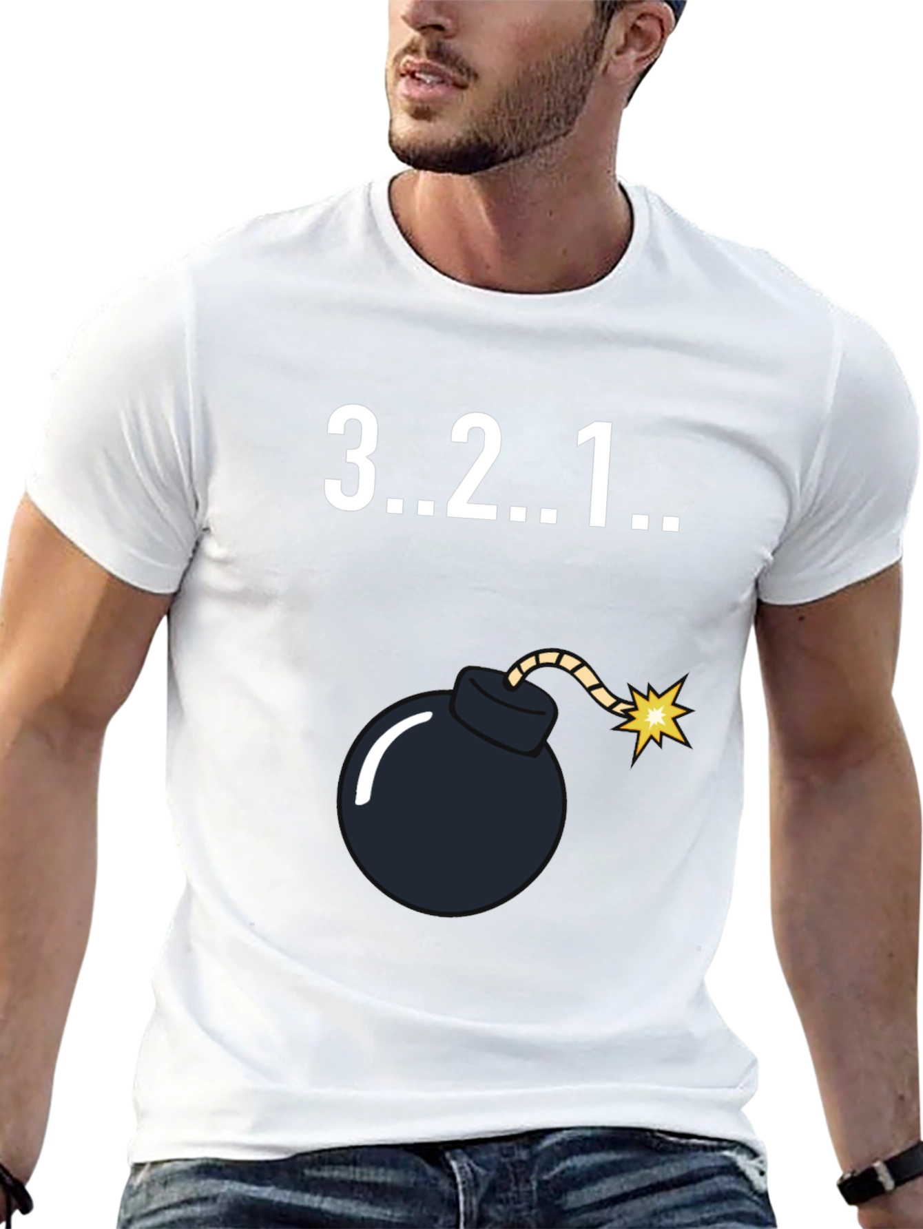 Countdown Bomb Graphic Tee - Black Cotton T-Shirt