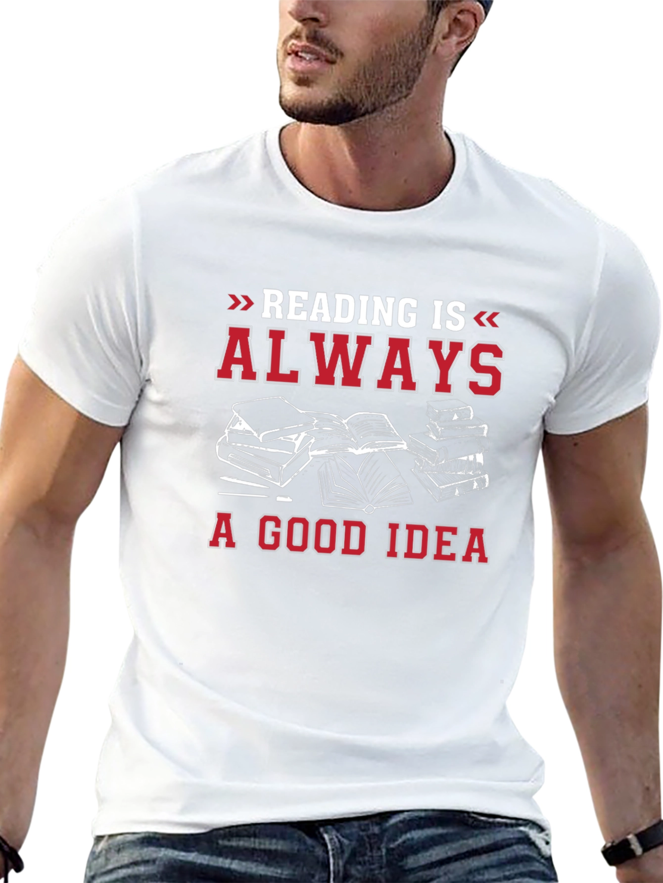 Reading is Always a Good Idea Black T-Shirt
