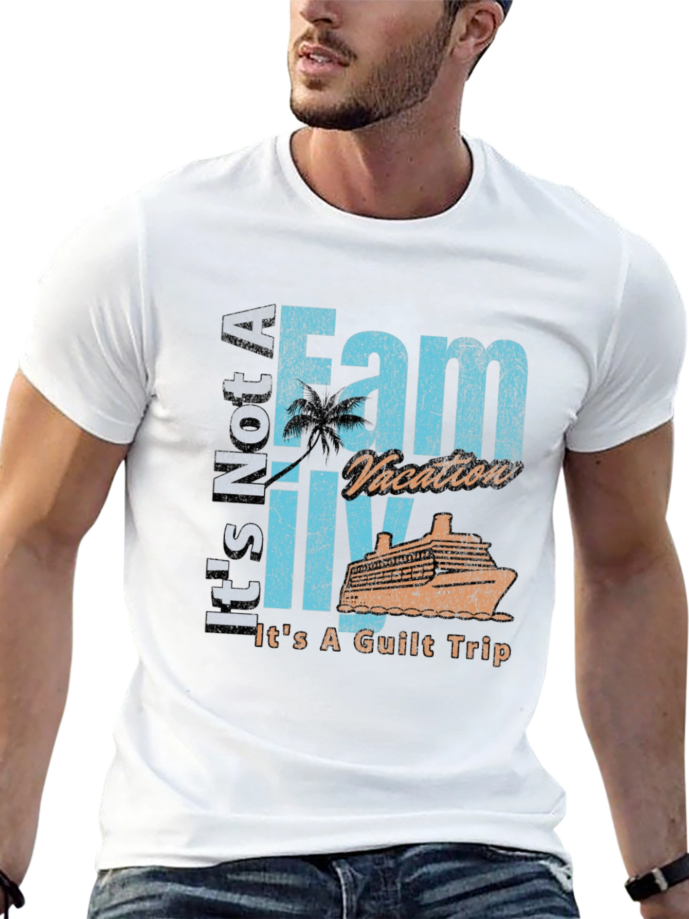 Funny Family Vacation Guilt Trip T-Shirt