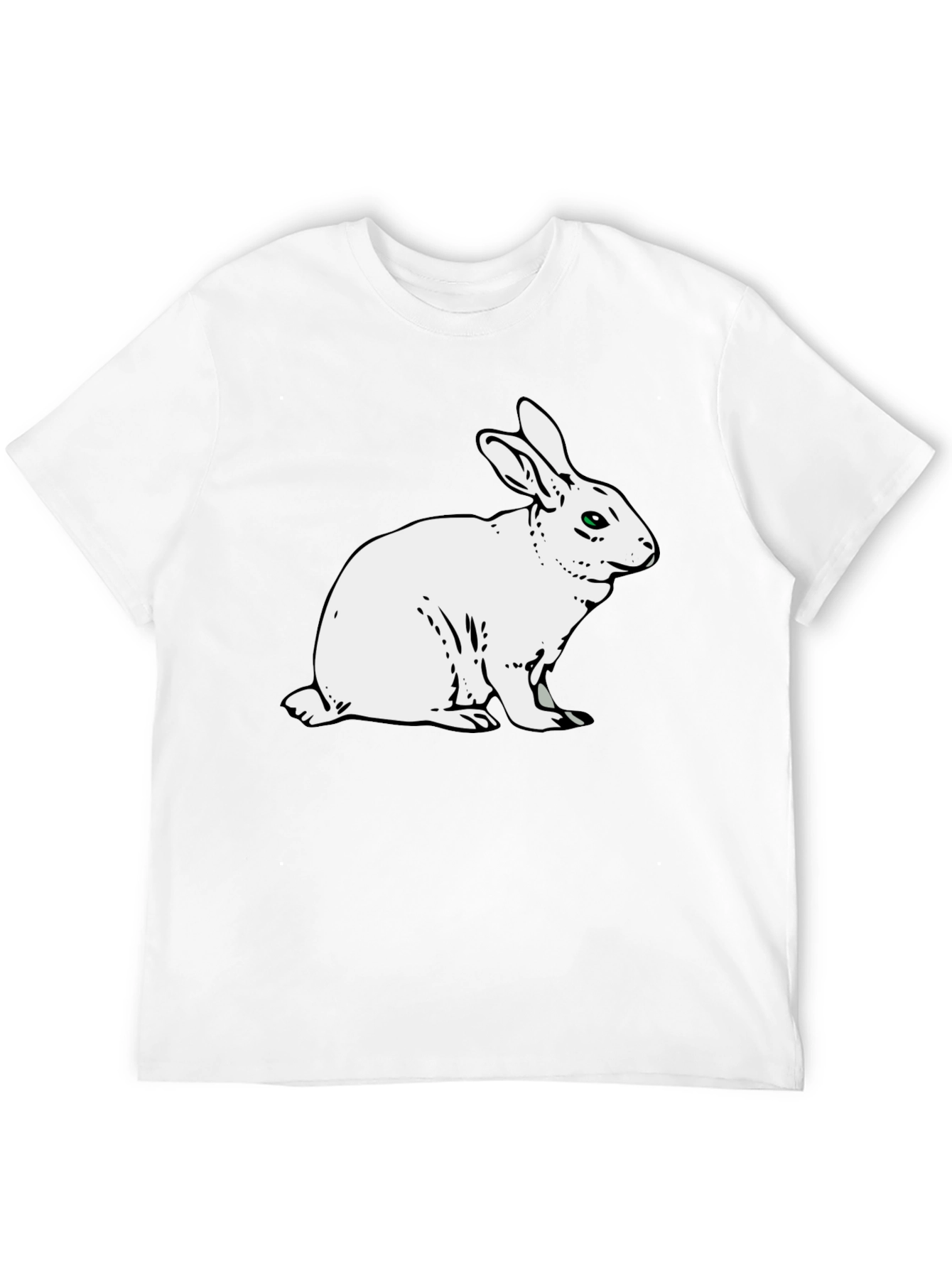 Rabbit Graphic Tee - Mens Black Cotton T-Shirt