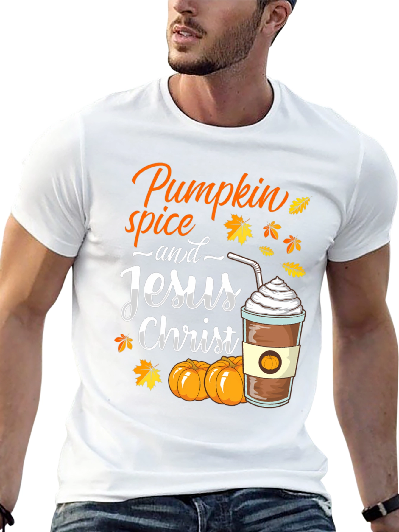 Pumpkin Spice and Jesus Christ T-Shirt