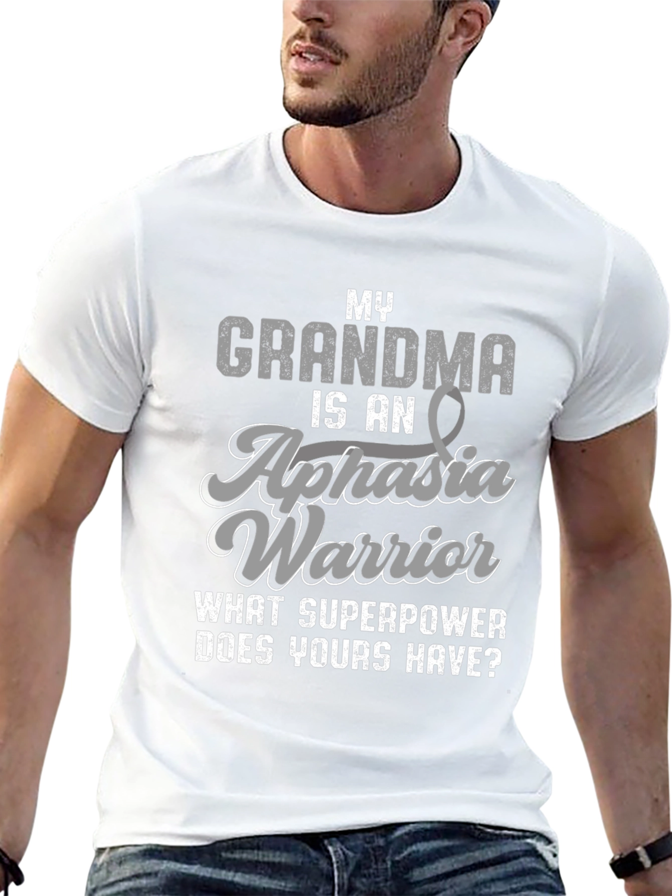 Grandma Aphasia Warrior T-Shirt - What Superpower?