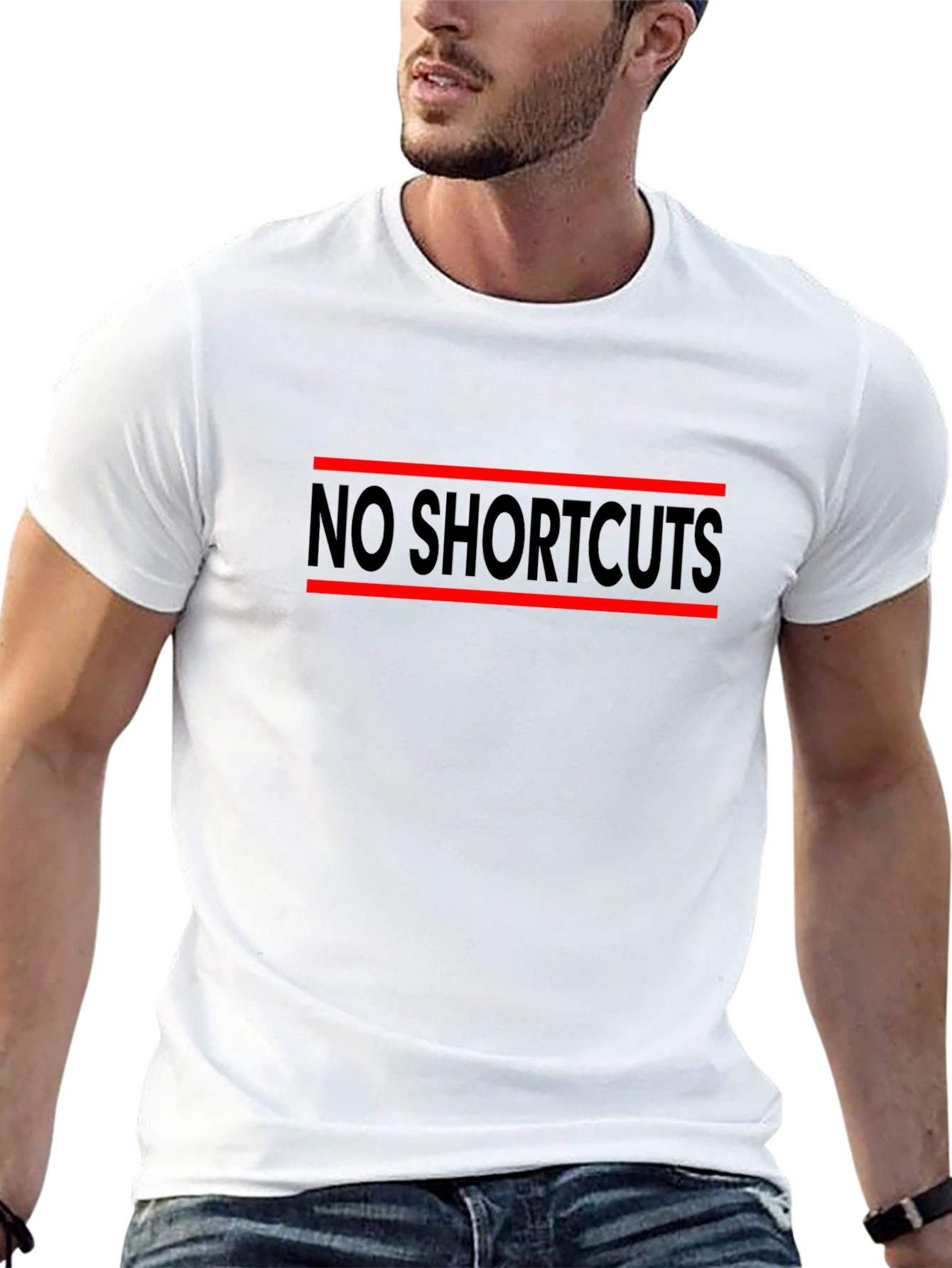 No Shortcuts Graphic Tee - Motivational Black T-Shirt