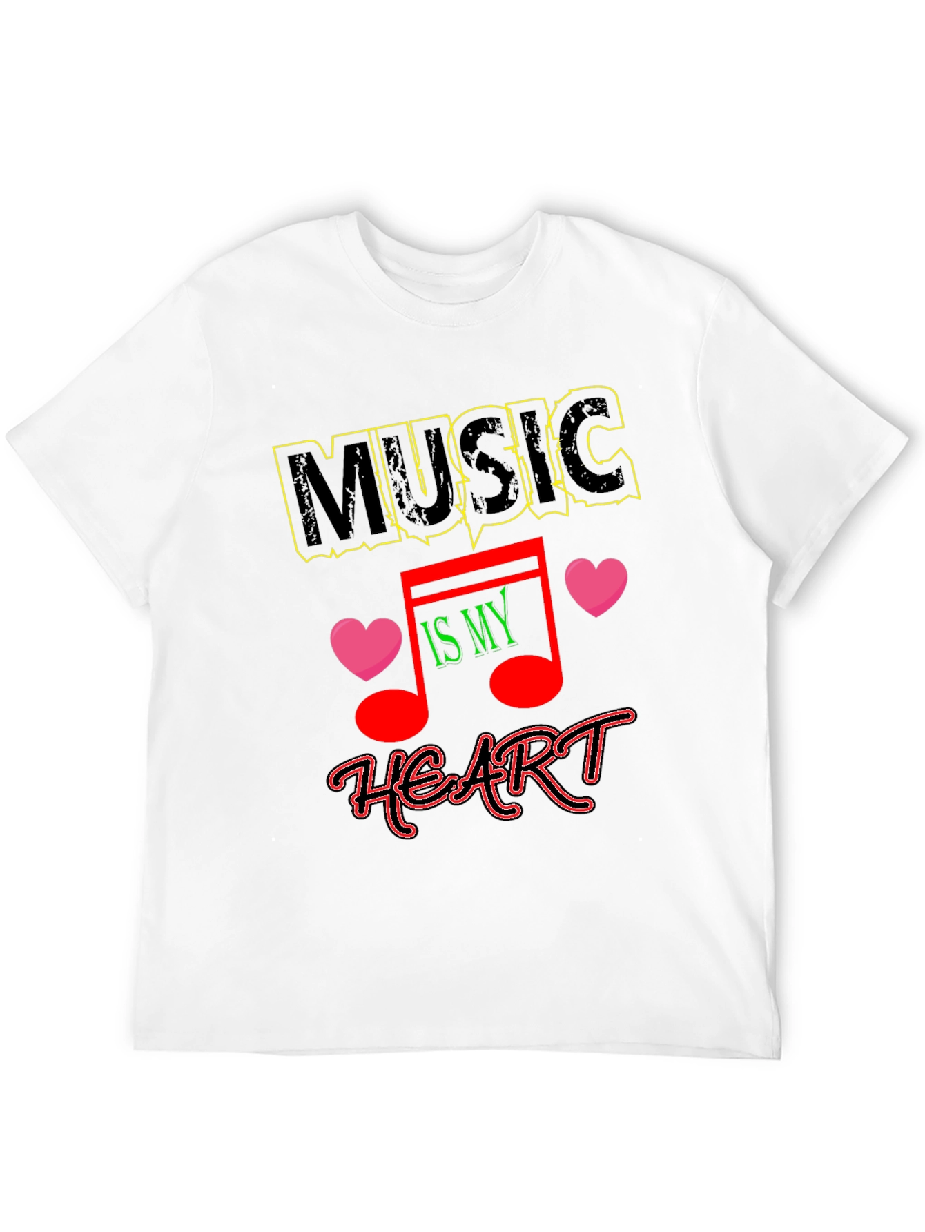 Music is My Heart Graphic T-Shirt