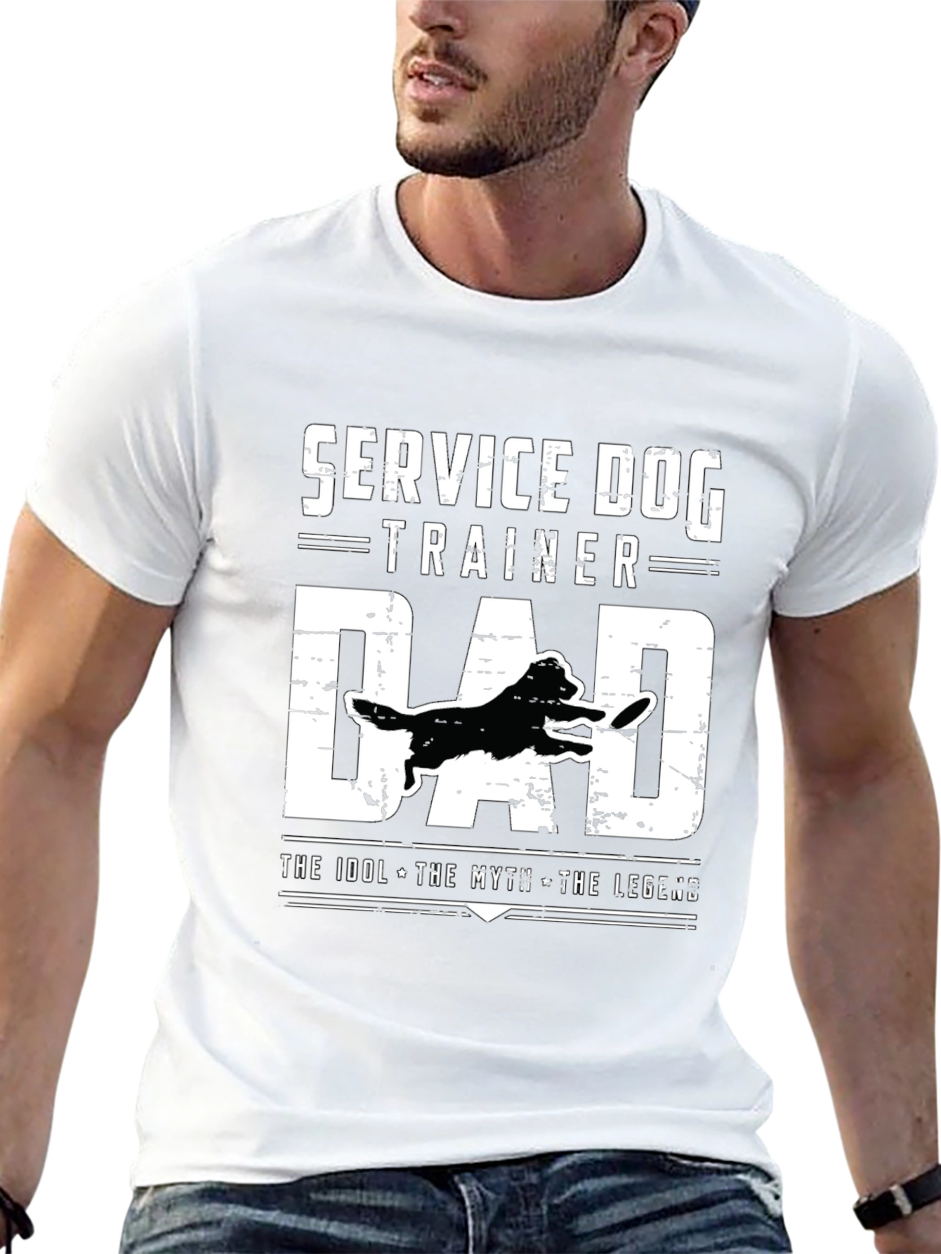 Service Dog Trainer Dad Graphic T-Shirt