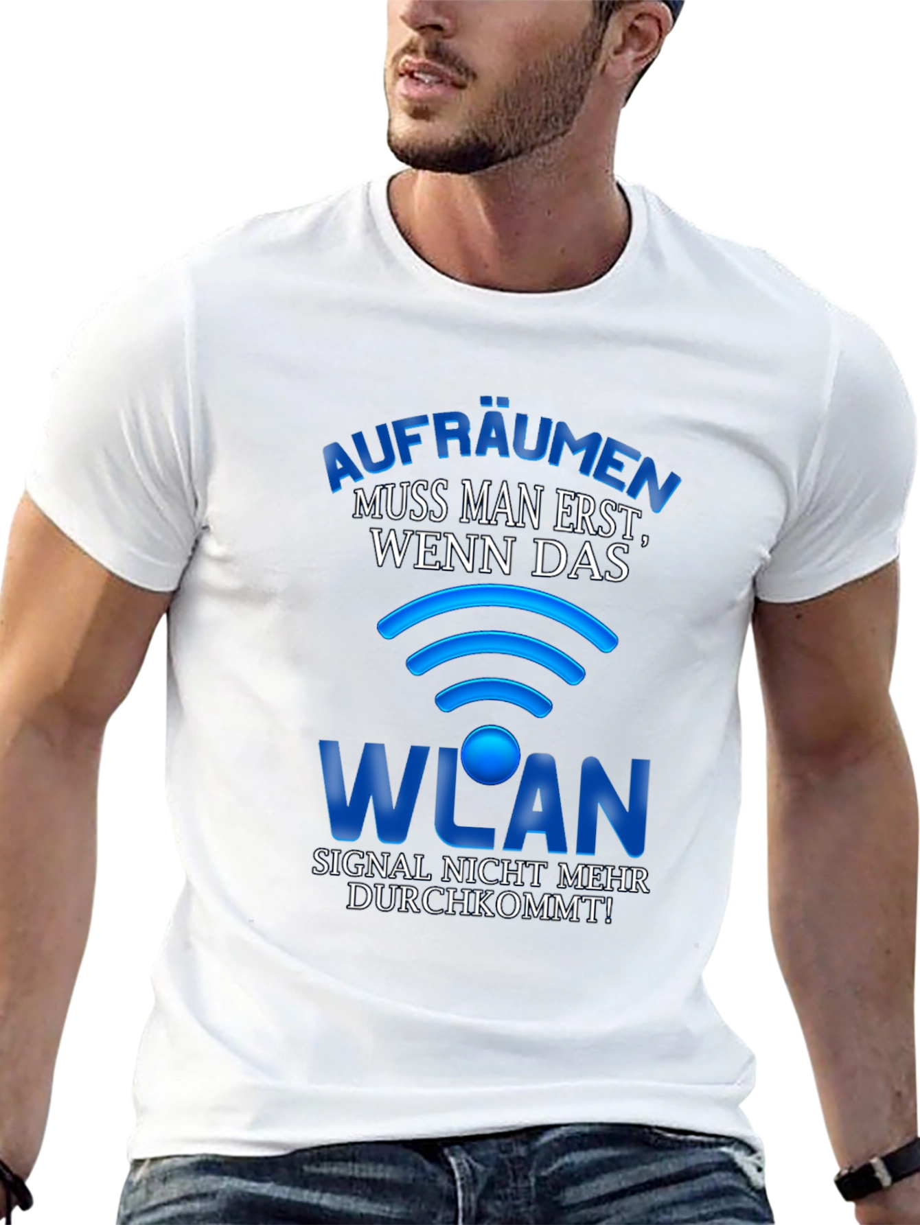 Funny WLAN T-Shirt - Clean When Signal Drops!