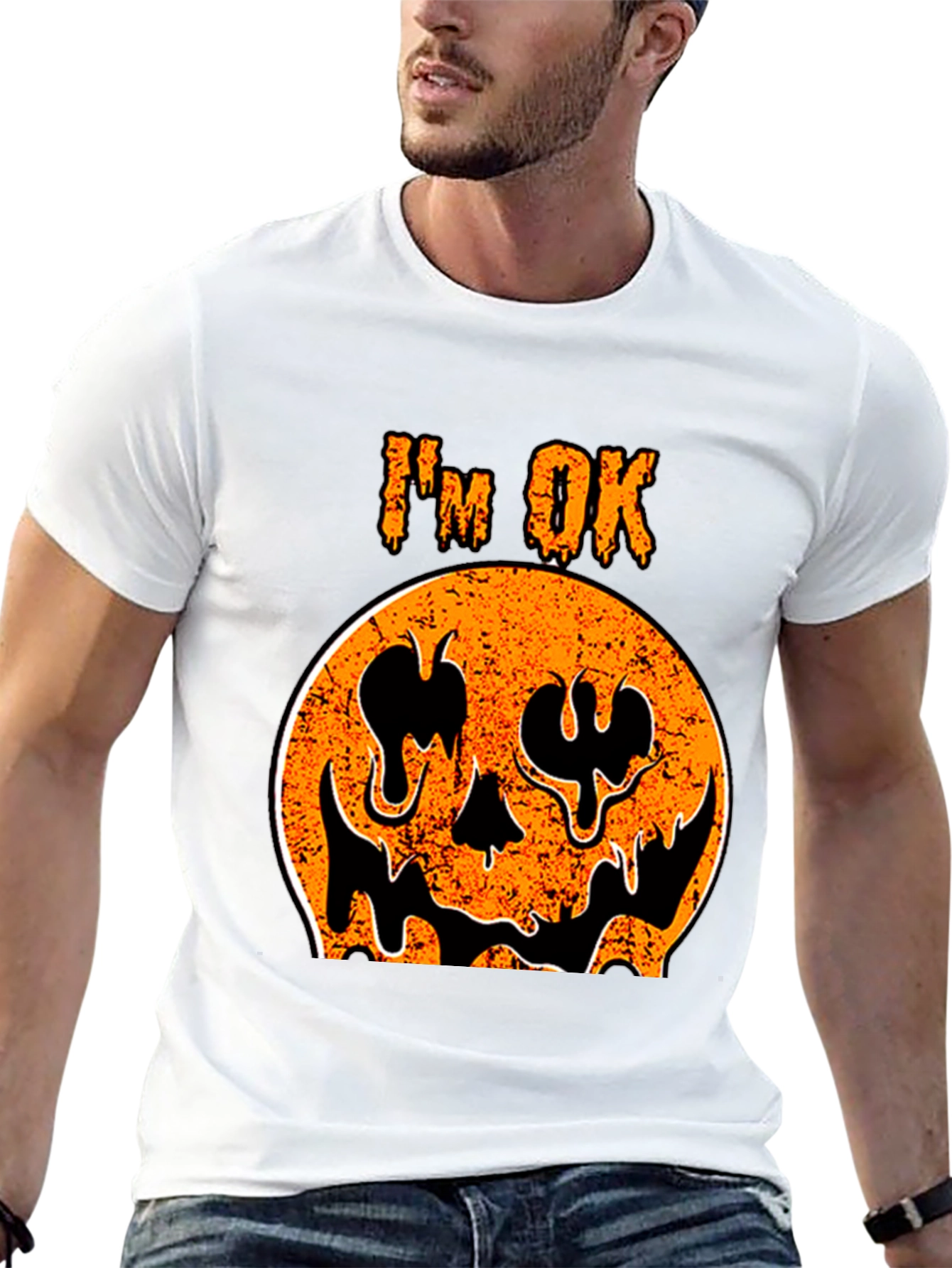 Im OK Pumpkin Graphic Tee - Halloween Shirt