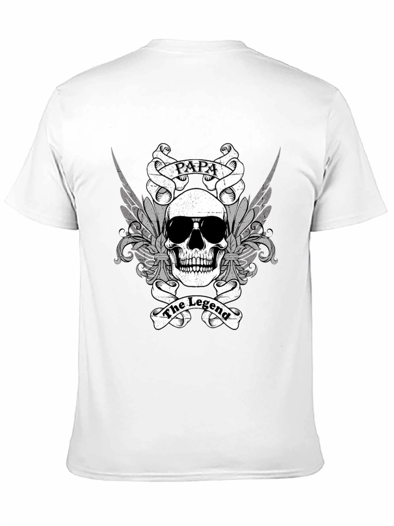 Papa The Legend Skull Graphic T-Shirt