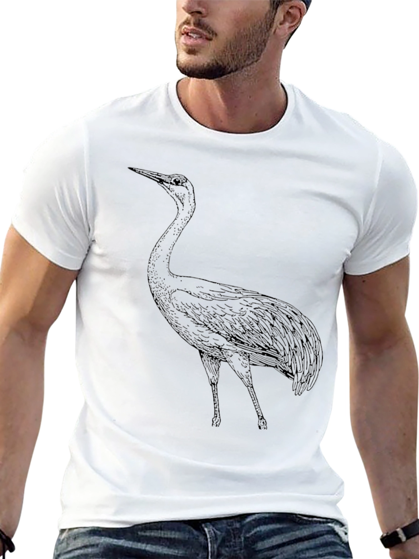 Crane Graphic Tee - Classic Black