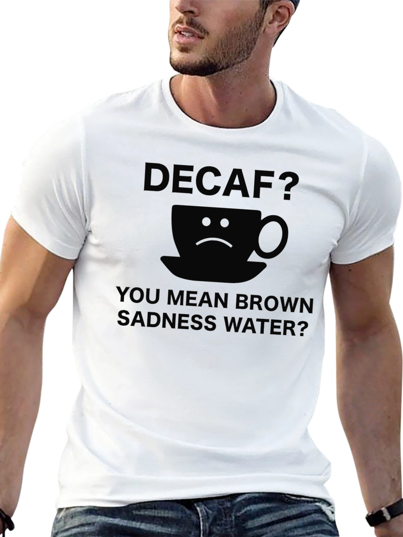 Decaf Sadness Water Graphic T-Shirt