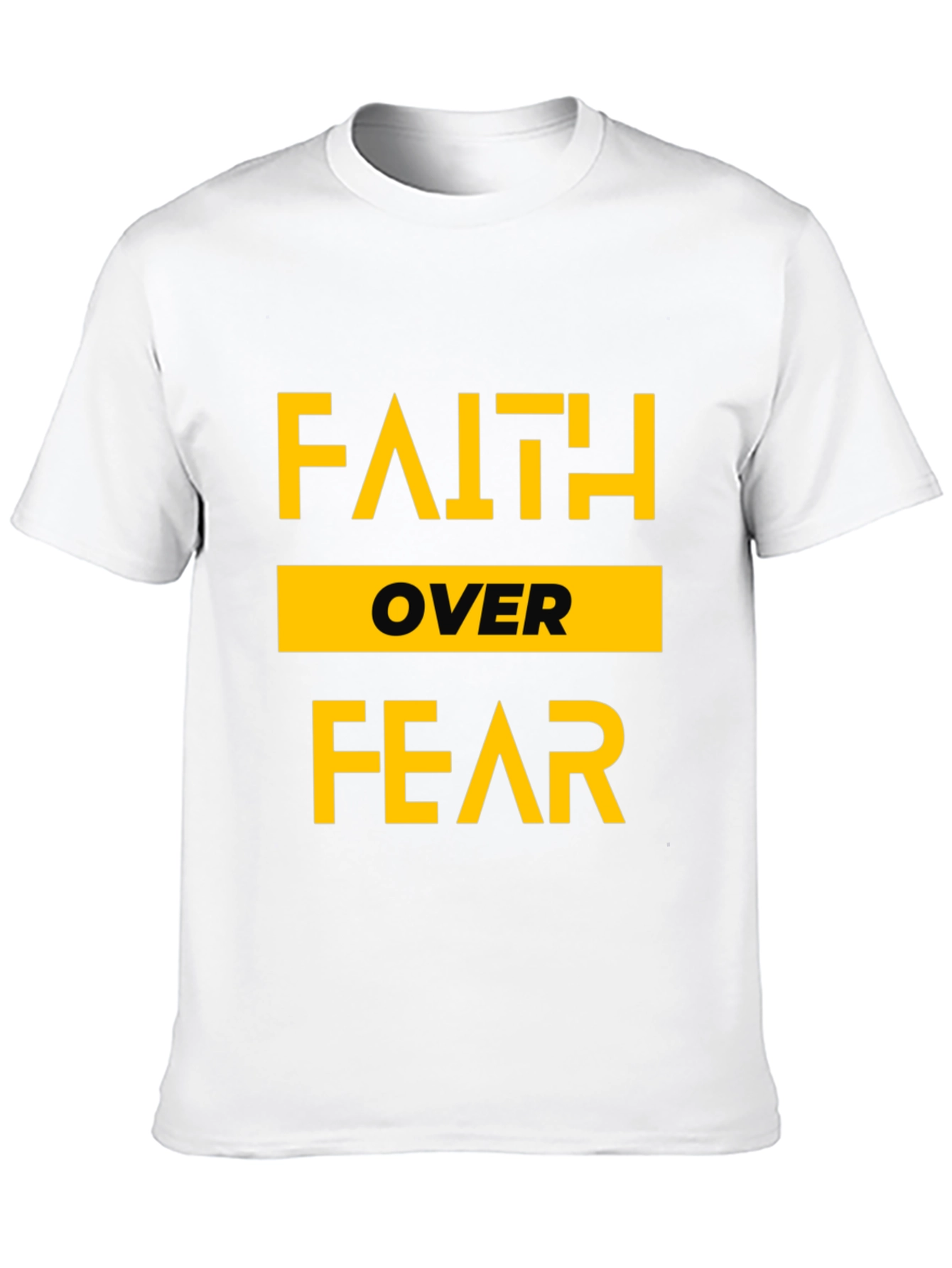 Faith Over Fear Graphic Print Crew Neck T-Shirt