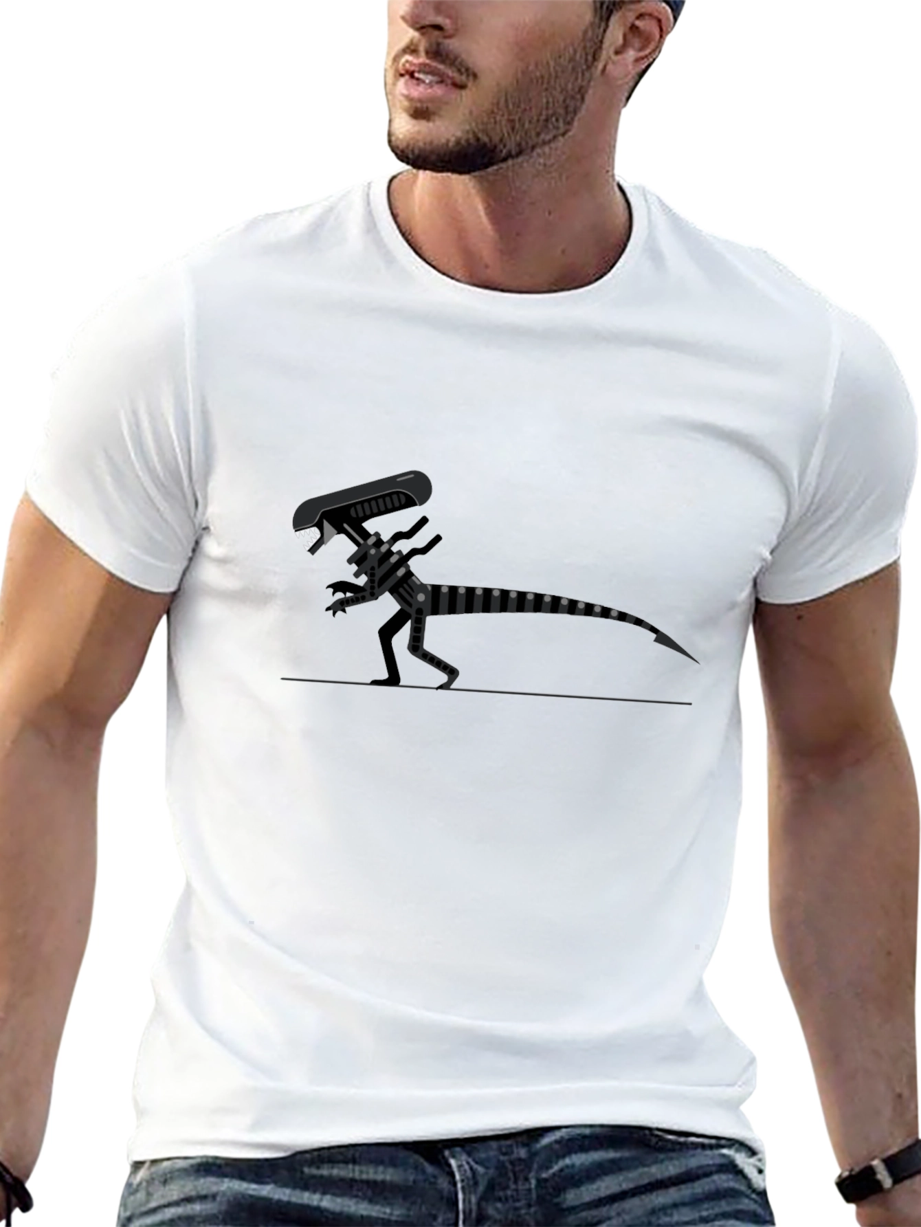 Alien Graphic T-Shirt - Retro Sci-Fi Design