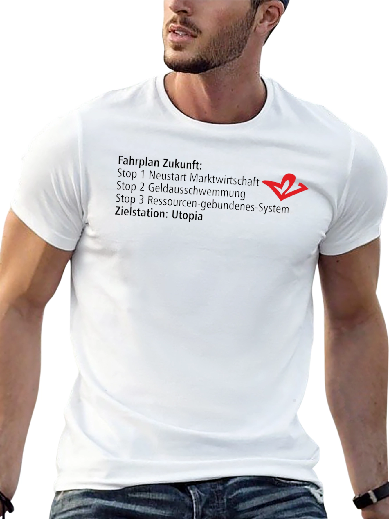 Fahrplan Zukunft Utopia Black T-Shirt