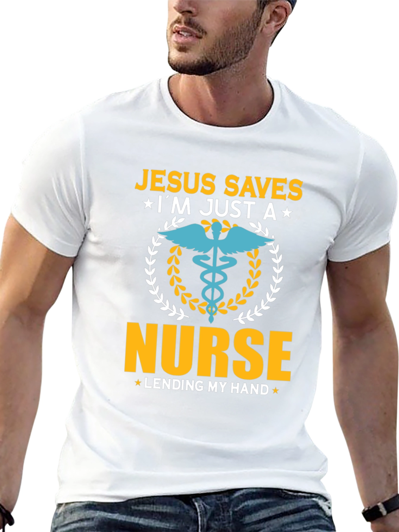Jesus Saves Nurse T-Shirt - Lending My Hand