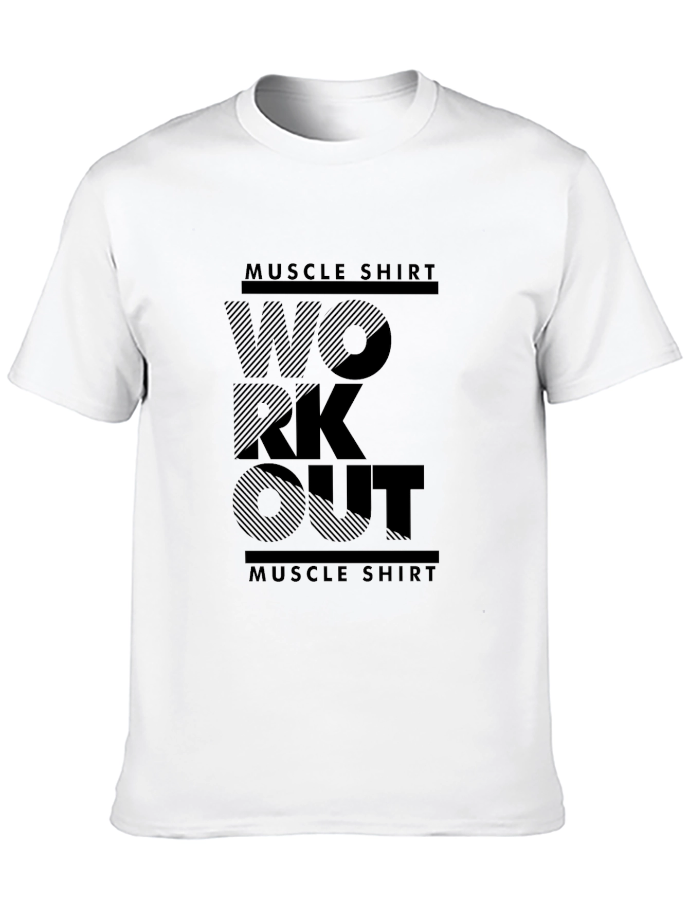 Workout Muscle Shirt - Black Gym Tee