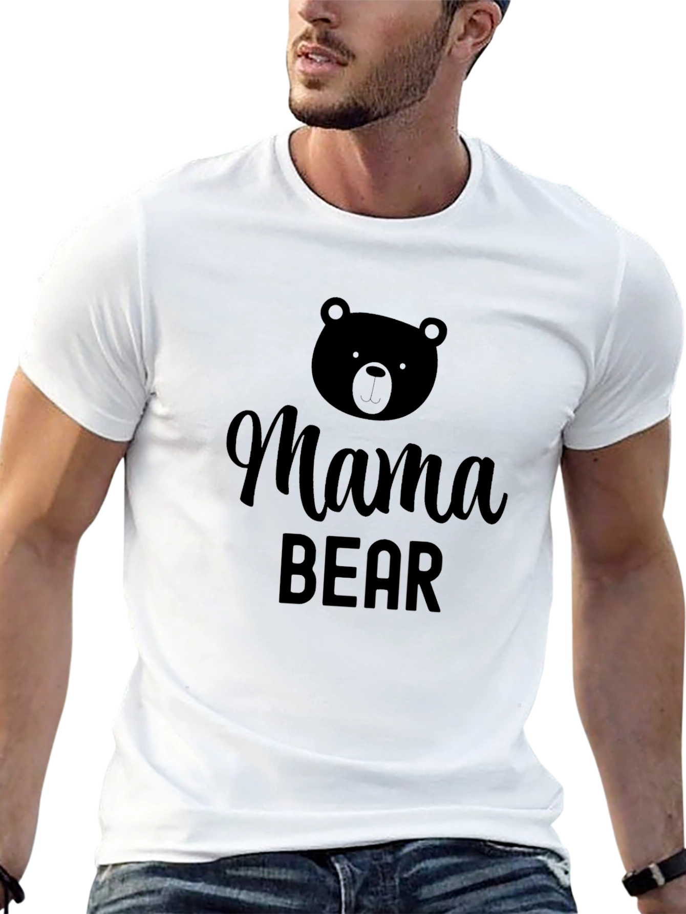Mama Bear Graphic Tee - Soft Cotton Blend T-Shirt
