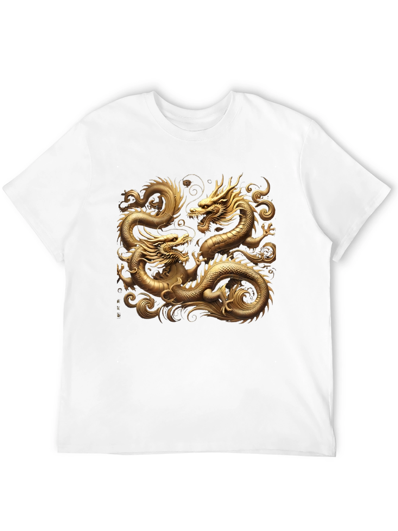 Golden Dragon Graphic Black T-Shirt