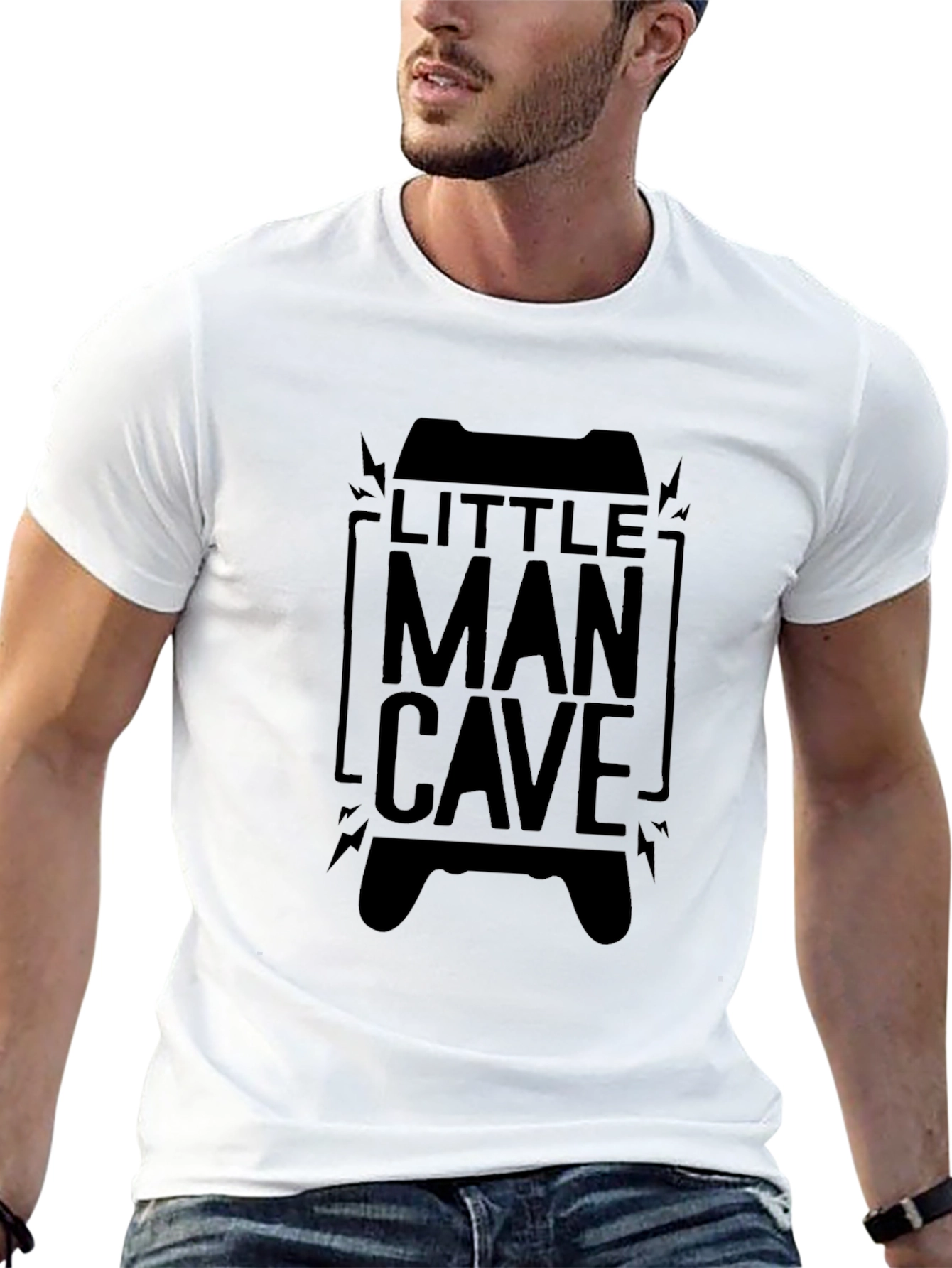 Little Man Cave Gamer T-Shirt - Black