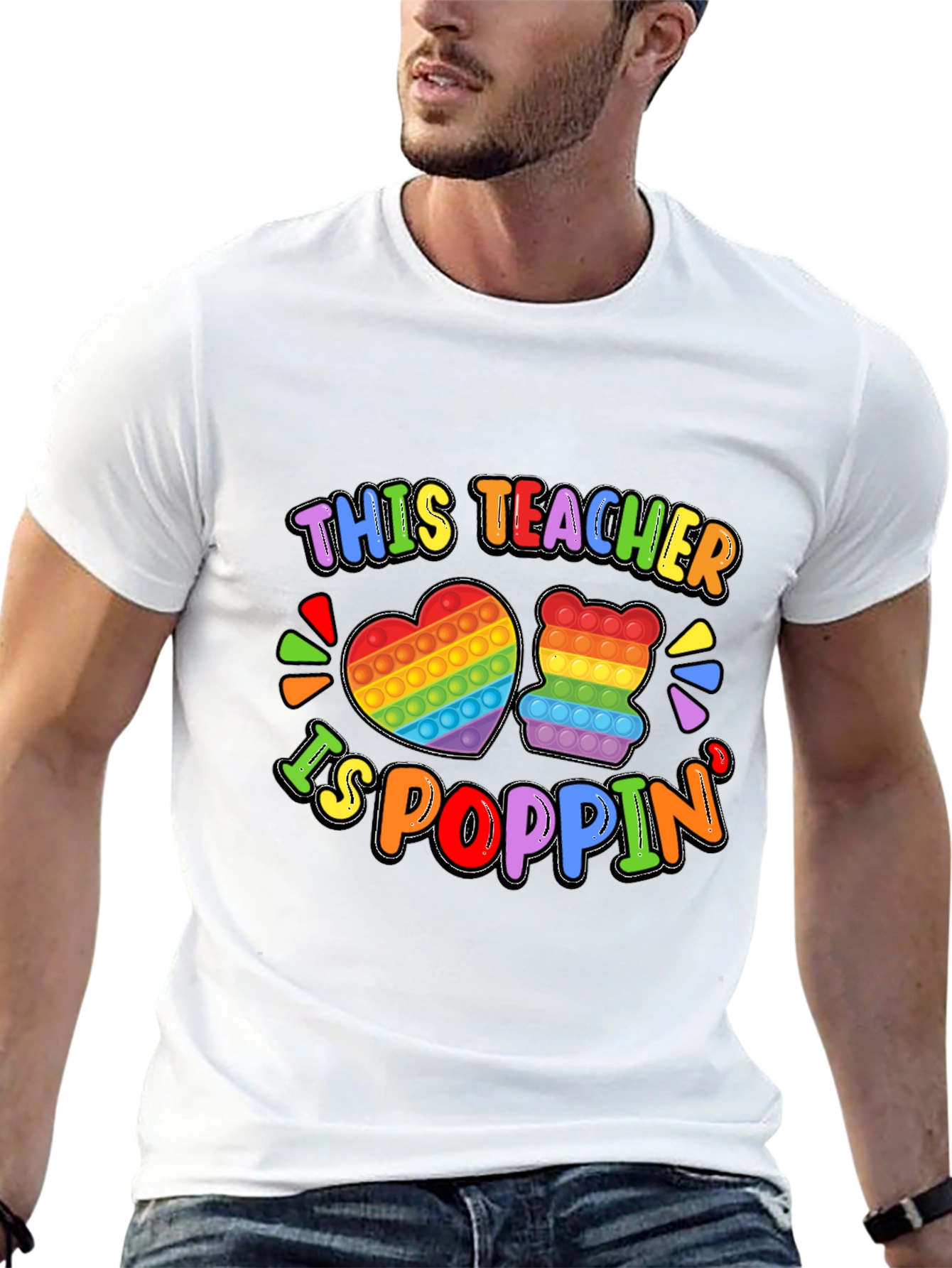 This Teacher Is Poppin Graphic T-Shirt