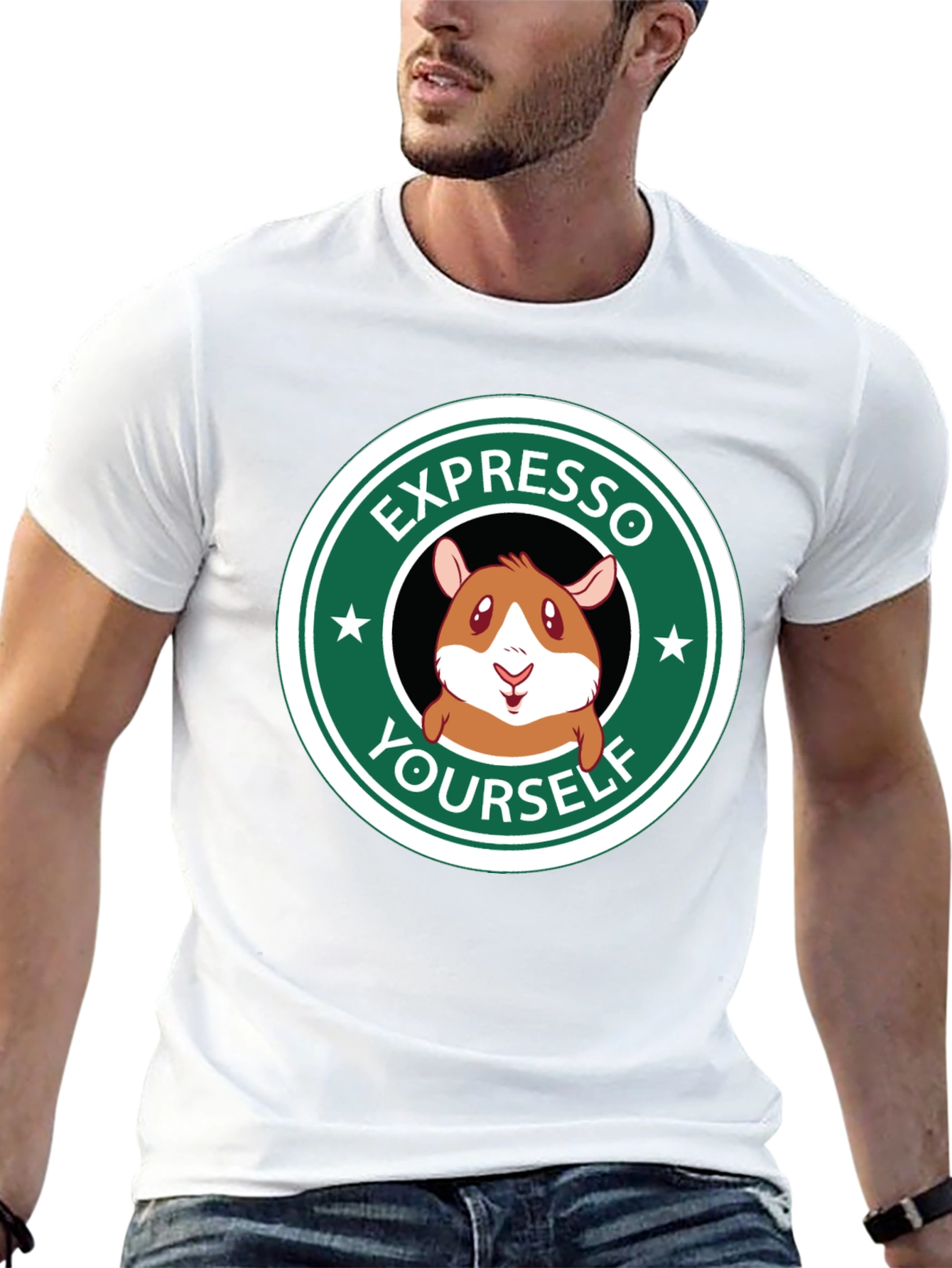 Expresso Yourself Graphic T-Shirt - Funny Hamster Design