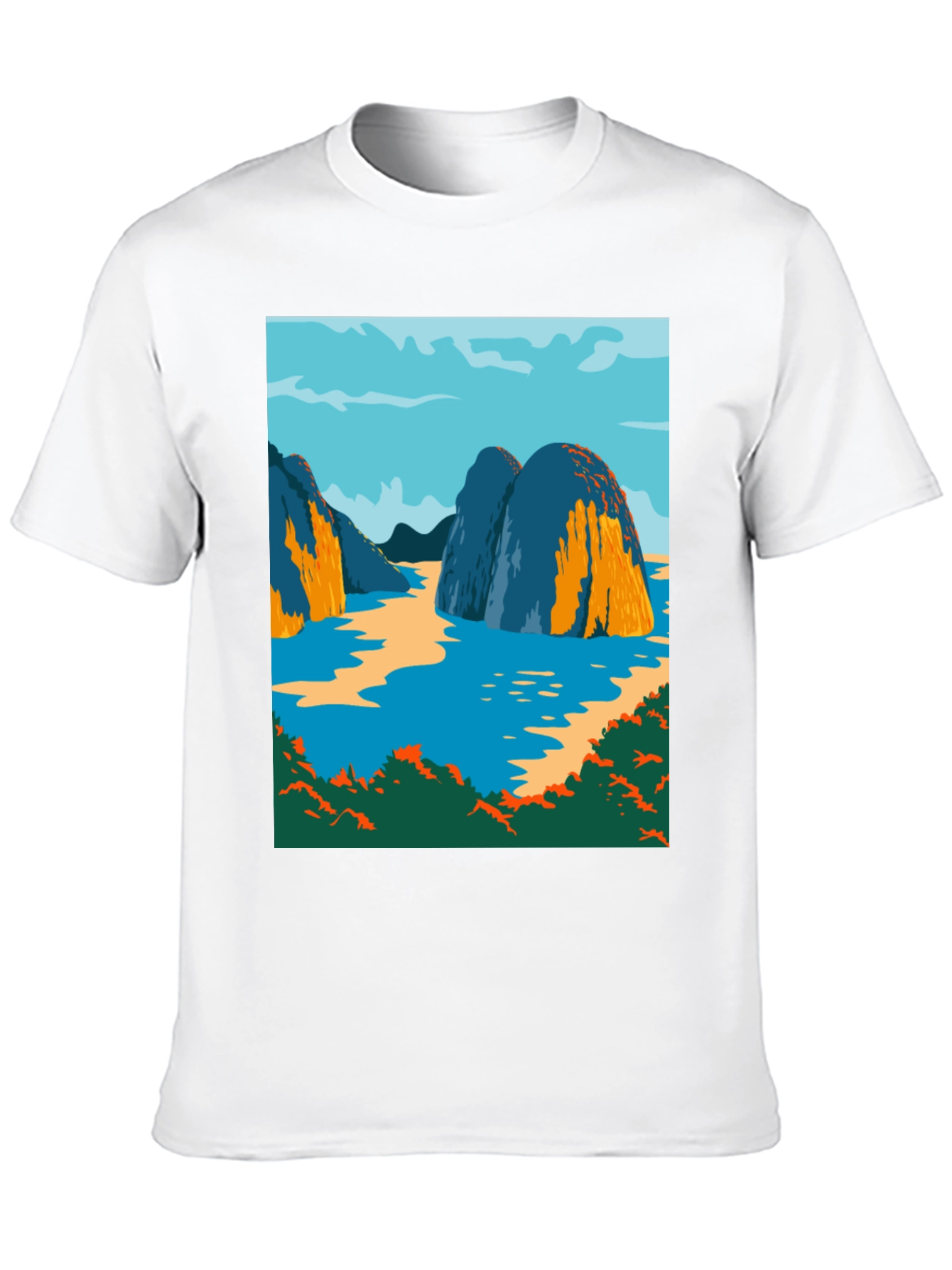 Scenic Islands Graphic Tee - Nature Inspired Design