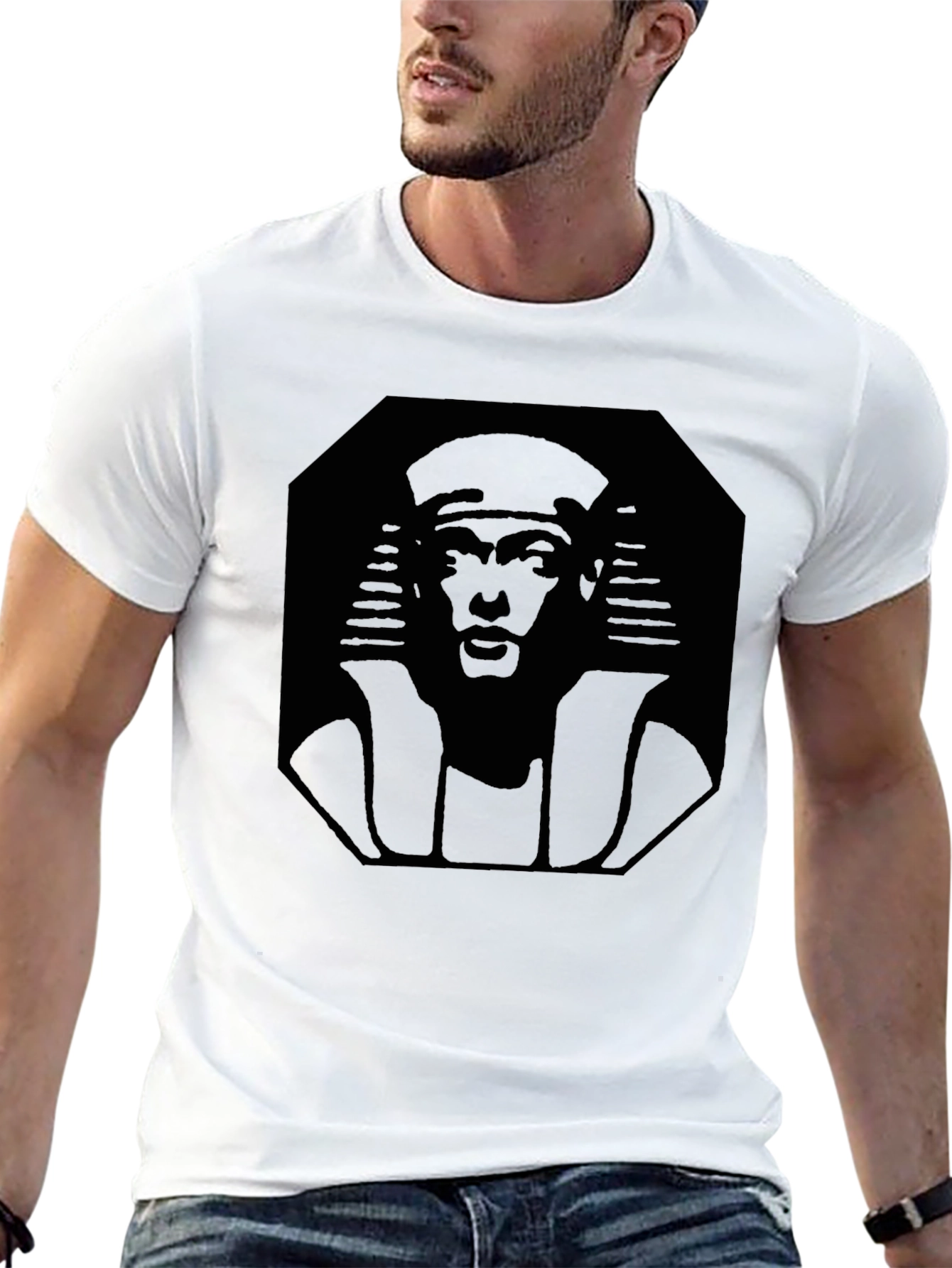Pharaoh Graphic Black T-Shirt - Ancient Egypt Design