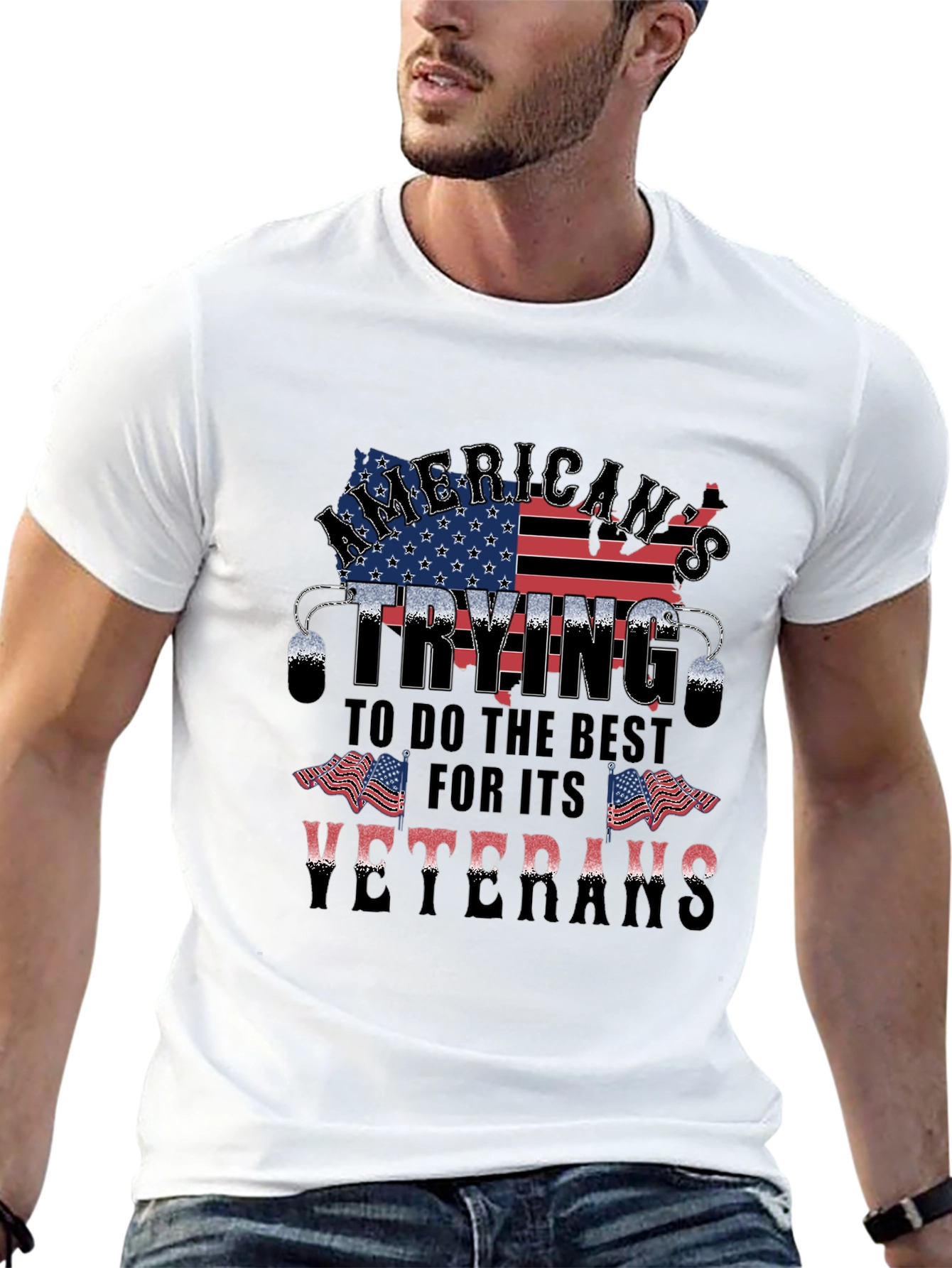 American Veteran Patriotic Graphic Tee