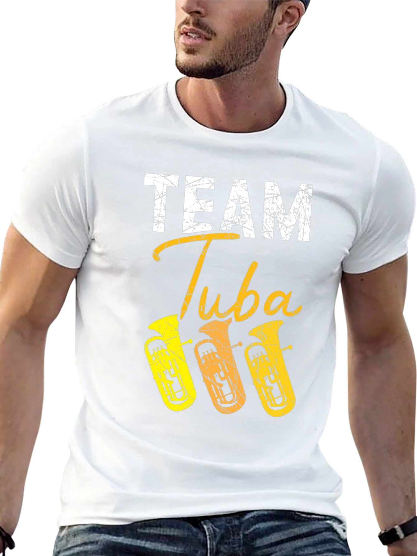 Team Tuba Black T-Shirt Music Band