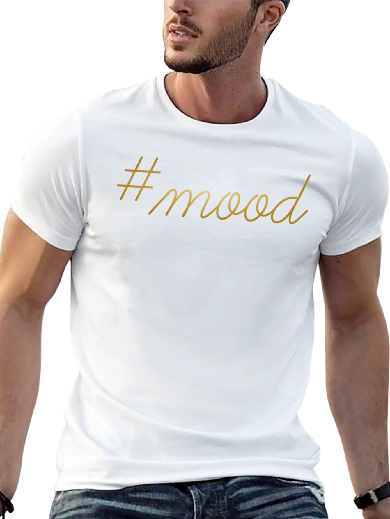 #mood Graphic Tee - Soft Black Cotton T-Shirt