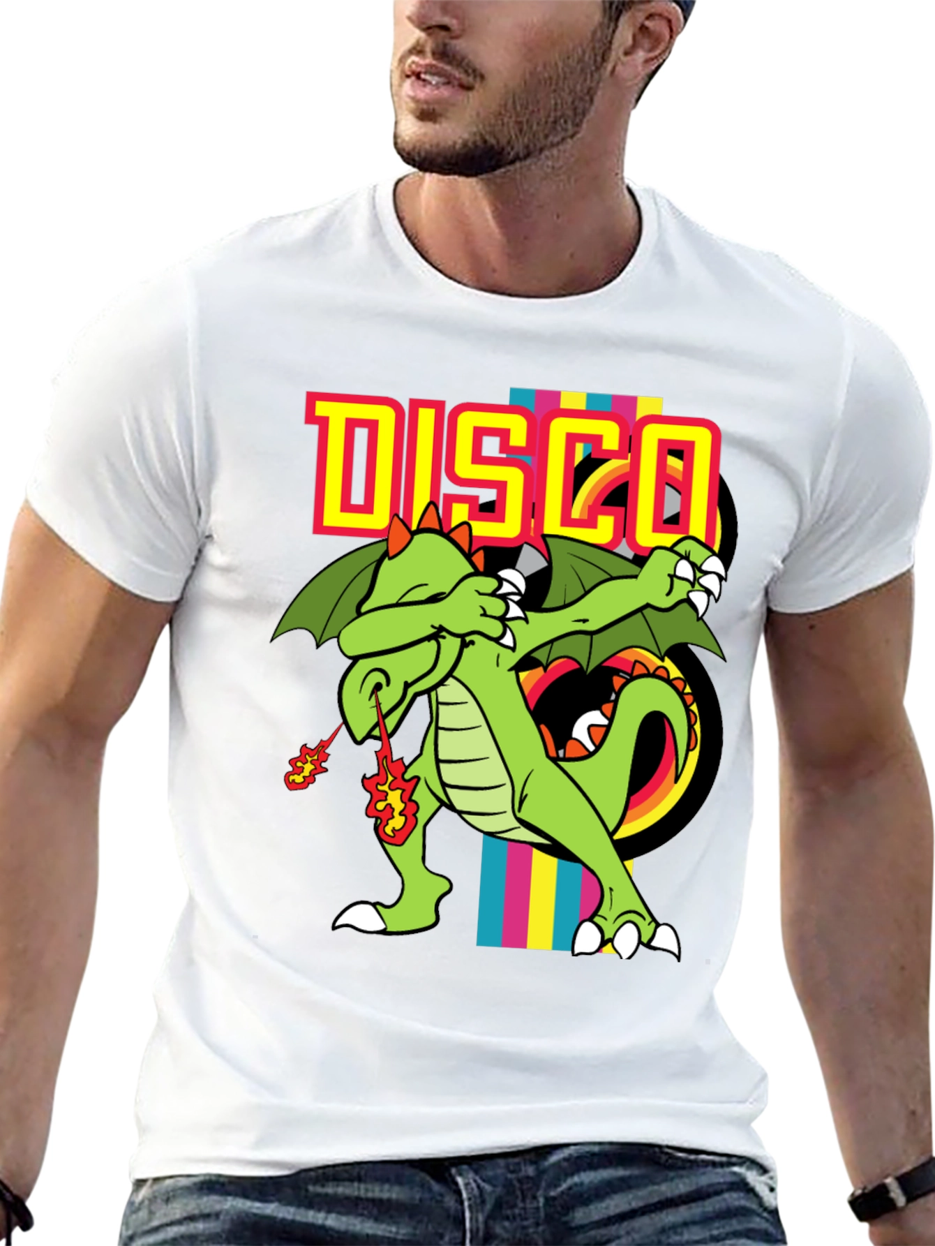 Disco Dragon Graphic T-Shirt