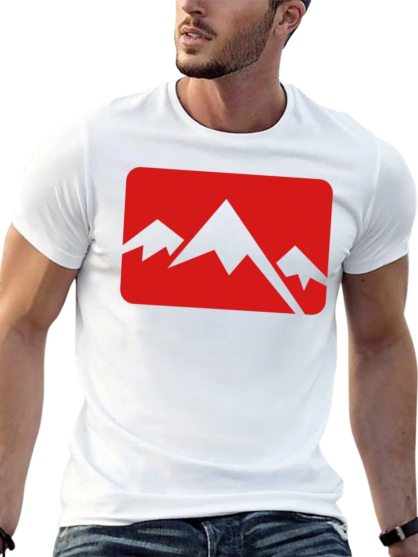 Mountain Peak Graphic Tee - Black