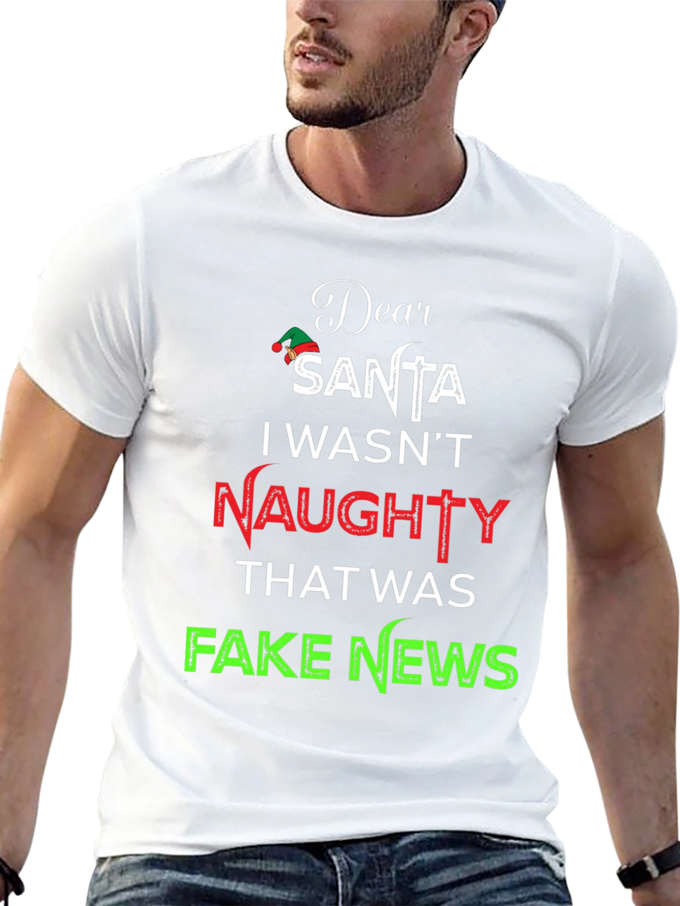 Dear Santa Fake News Christmas Tee