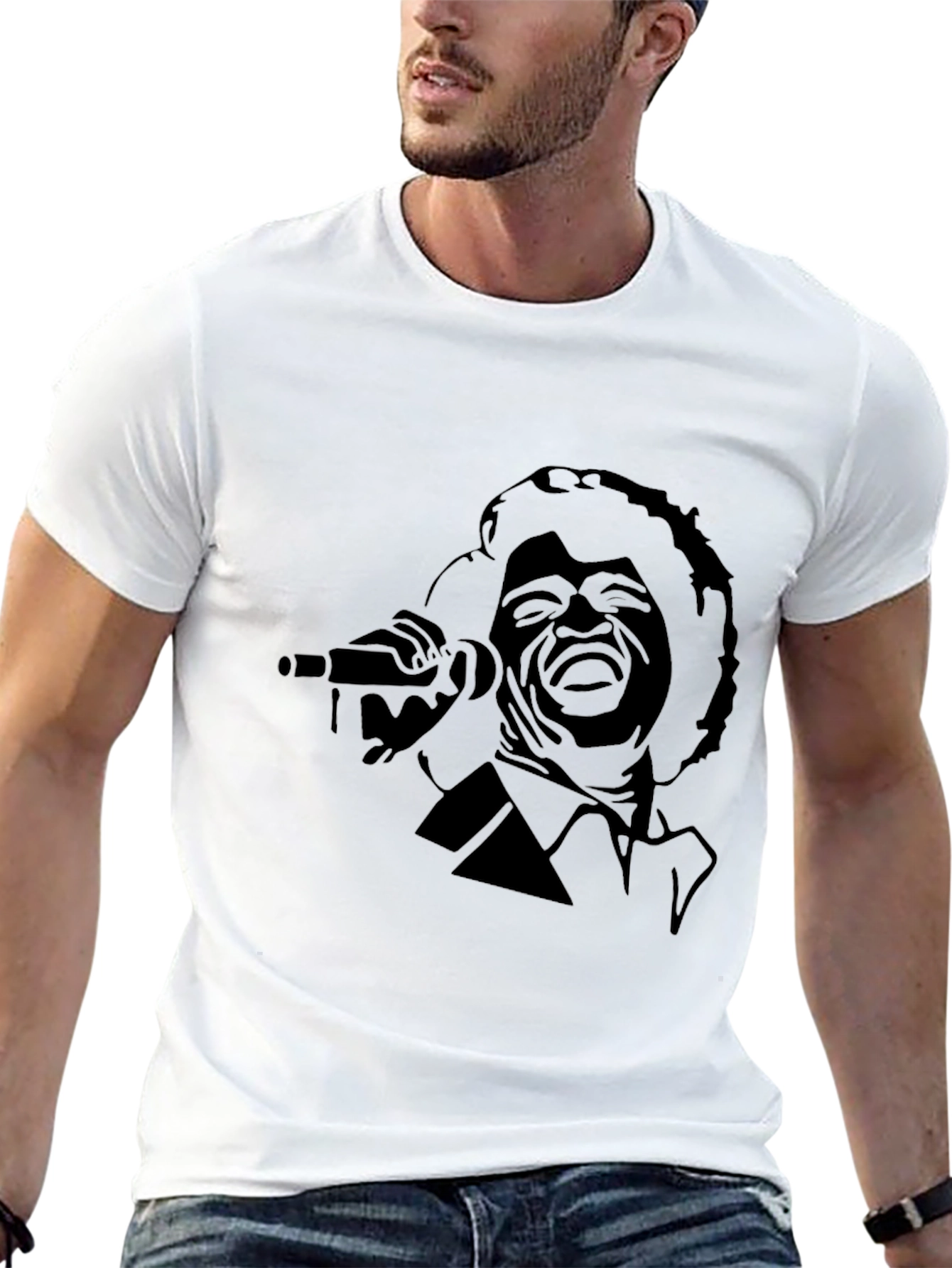 James Brown Graphic Tee - Black Cotton T-Shirt
