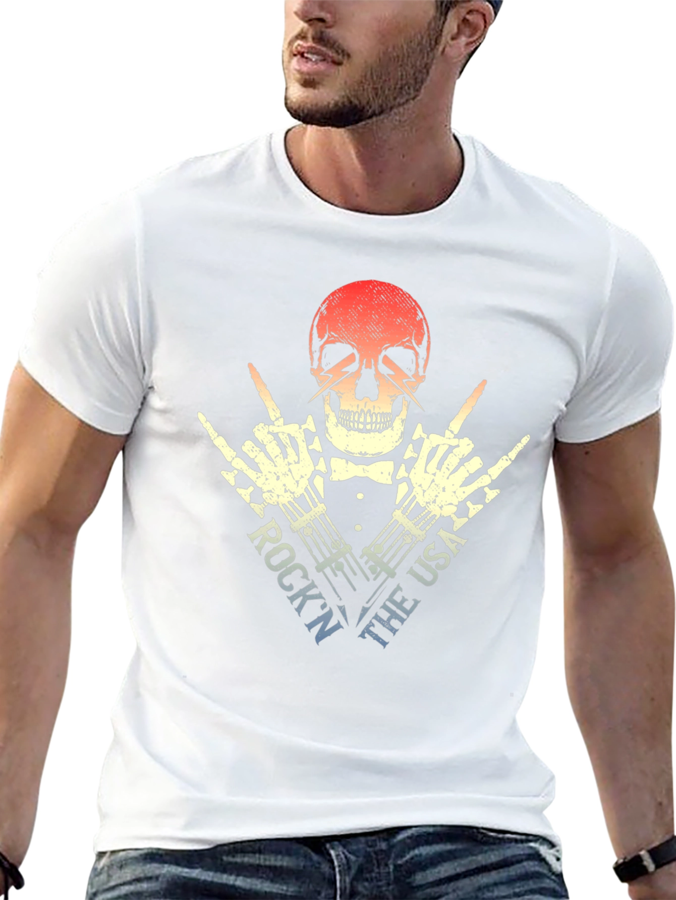 Rock N The USA Skeleton T-Shirt