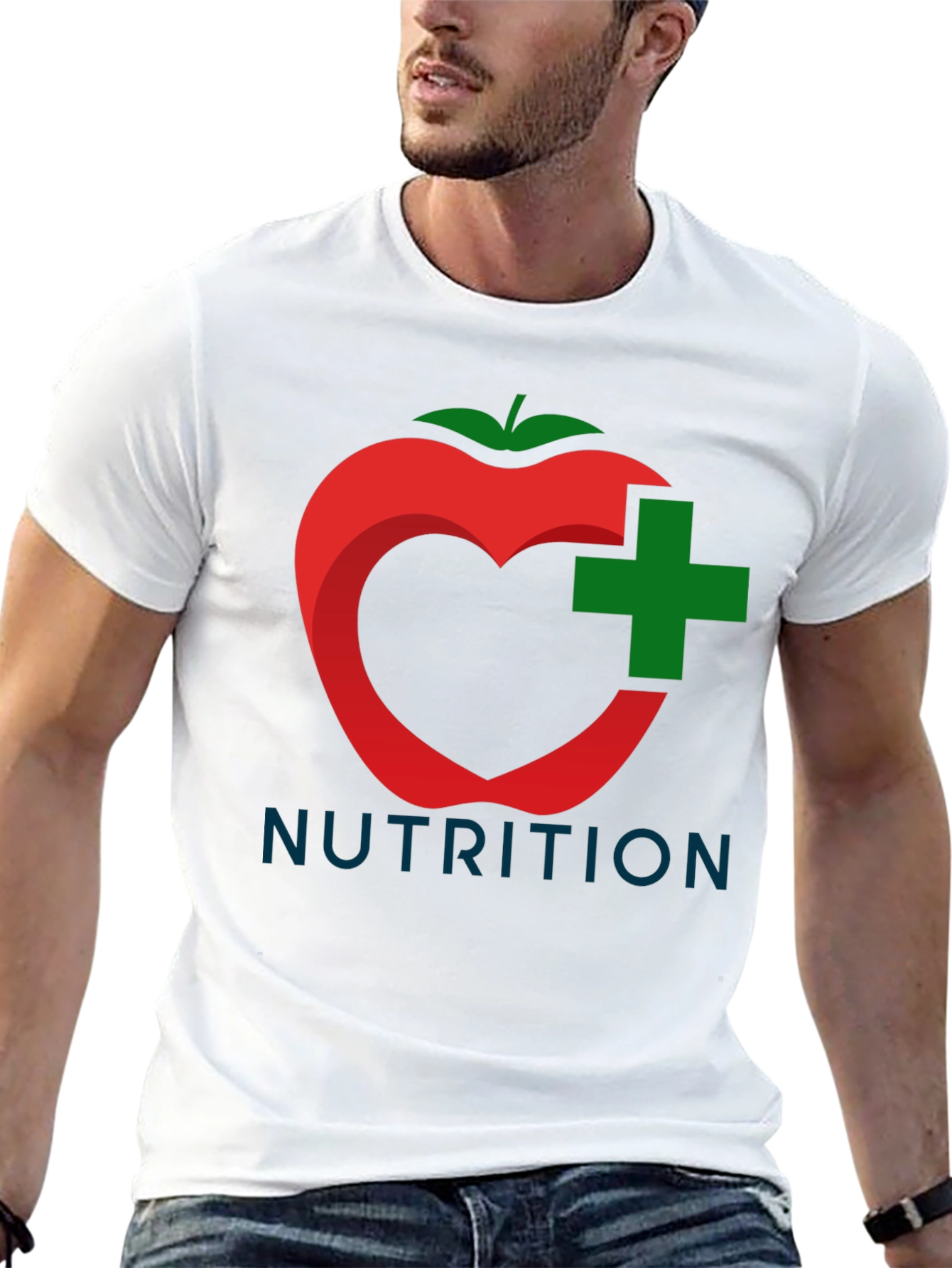 Nutrition T-Shirt - Healthy Apple Heart Design