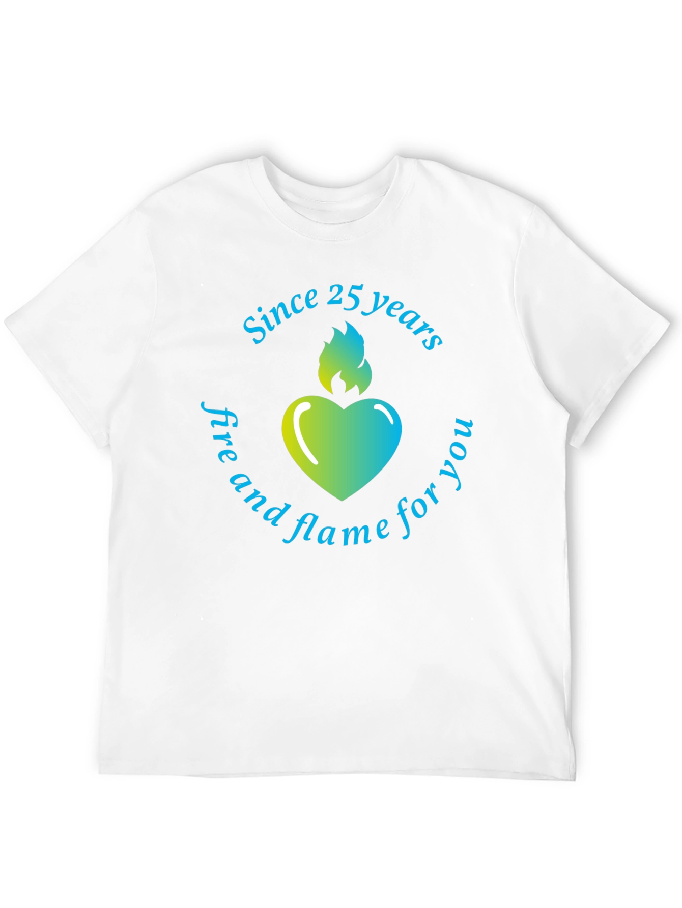 25 Years Heart Flame T-Shirt