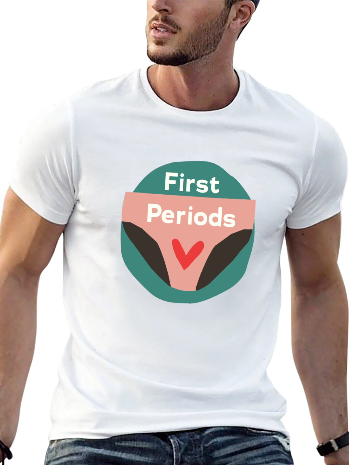 First Periods Graphic Tee - Black Unisex T-Shirt