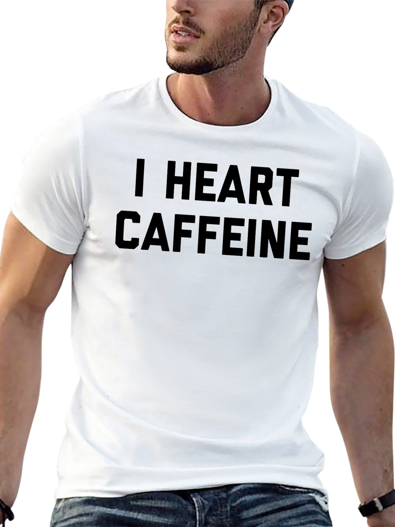 I Heart Caffeine Black T-Shirt