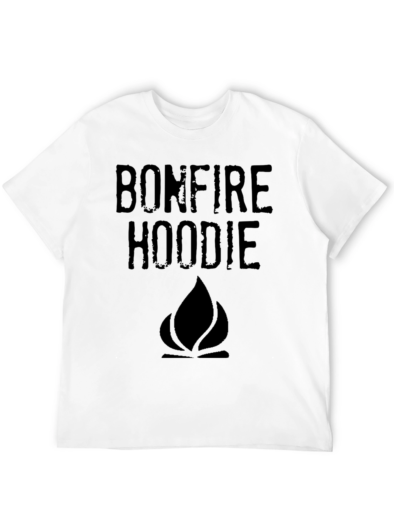 Bonfire Hoodie Graphic Tee - Black