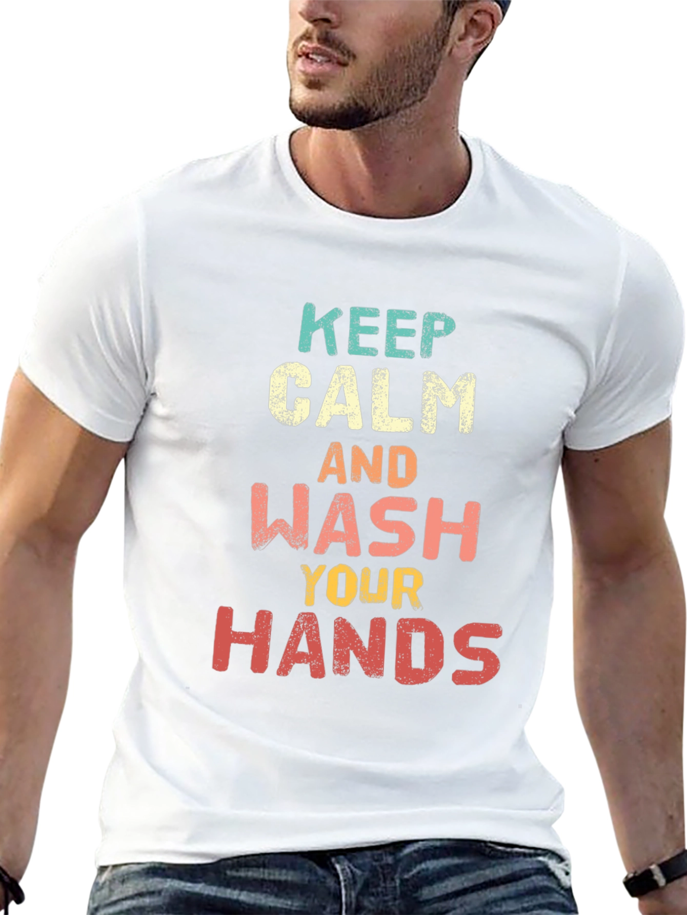 Keep Calm Wash Your Hands Graphic Tee