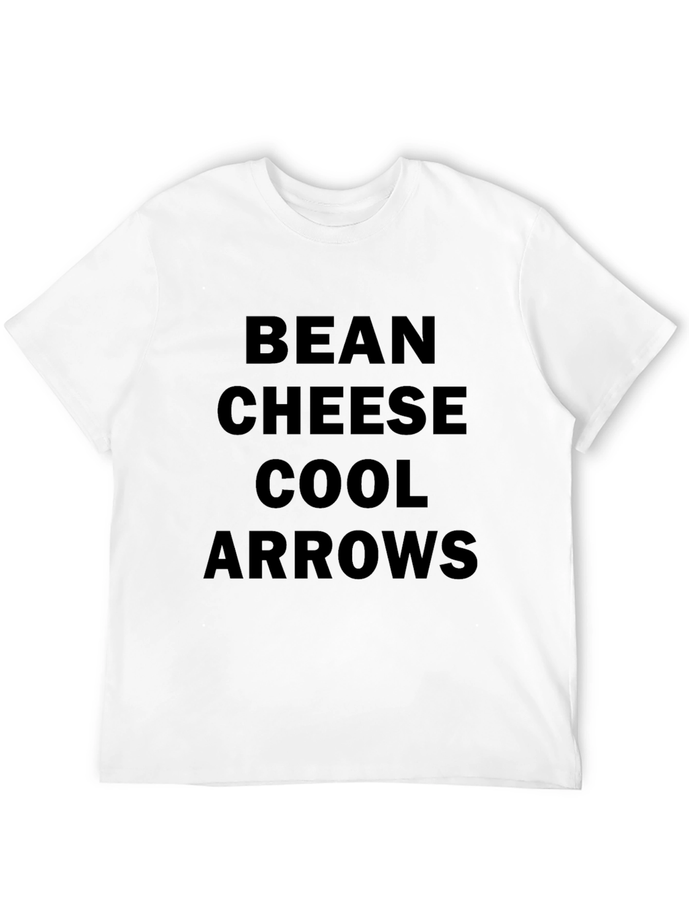 Bean Cheese Cool Arrows Mens Black T-Shirt