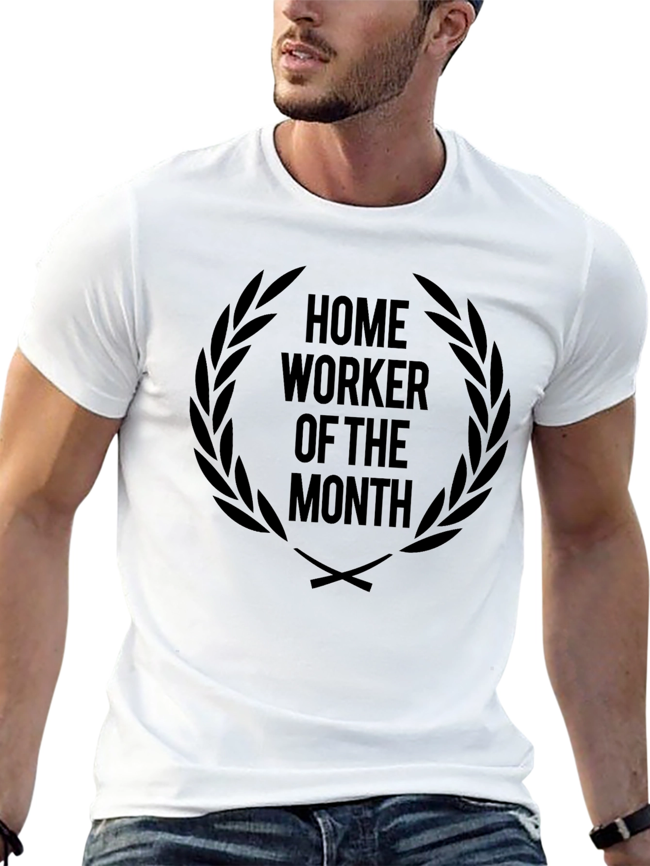 Home Worker of the Month Black Graphic Tee
