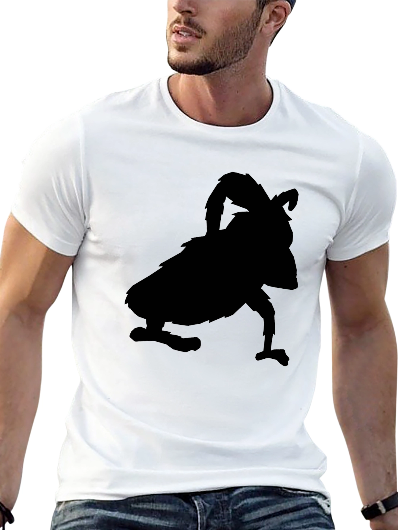 Silhouette Creature Graphic Black T-Shirt
