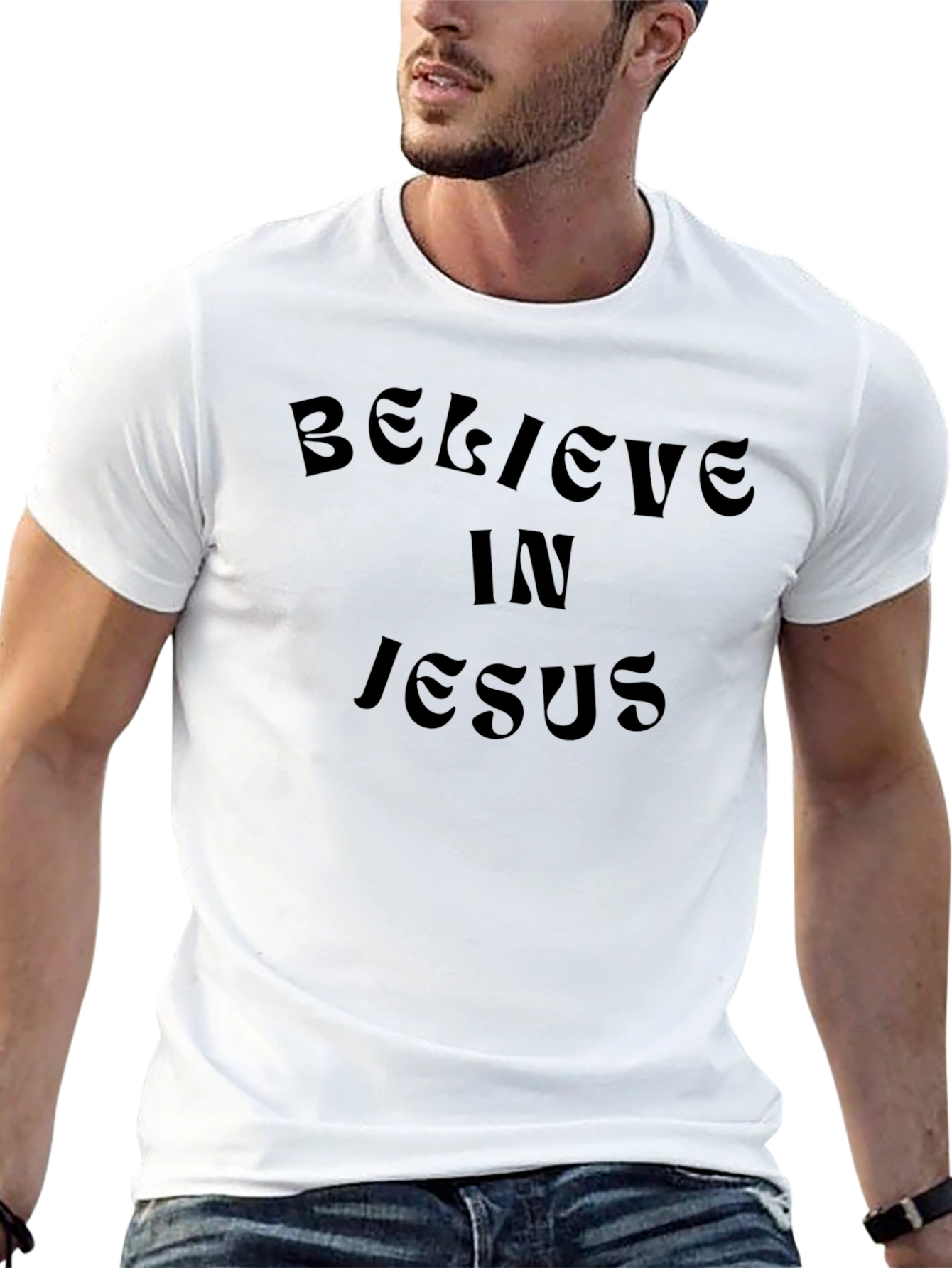 Believe In Jesus Black T-Shirt