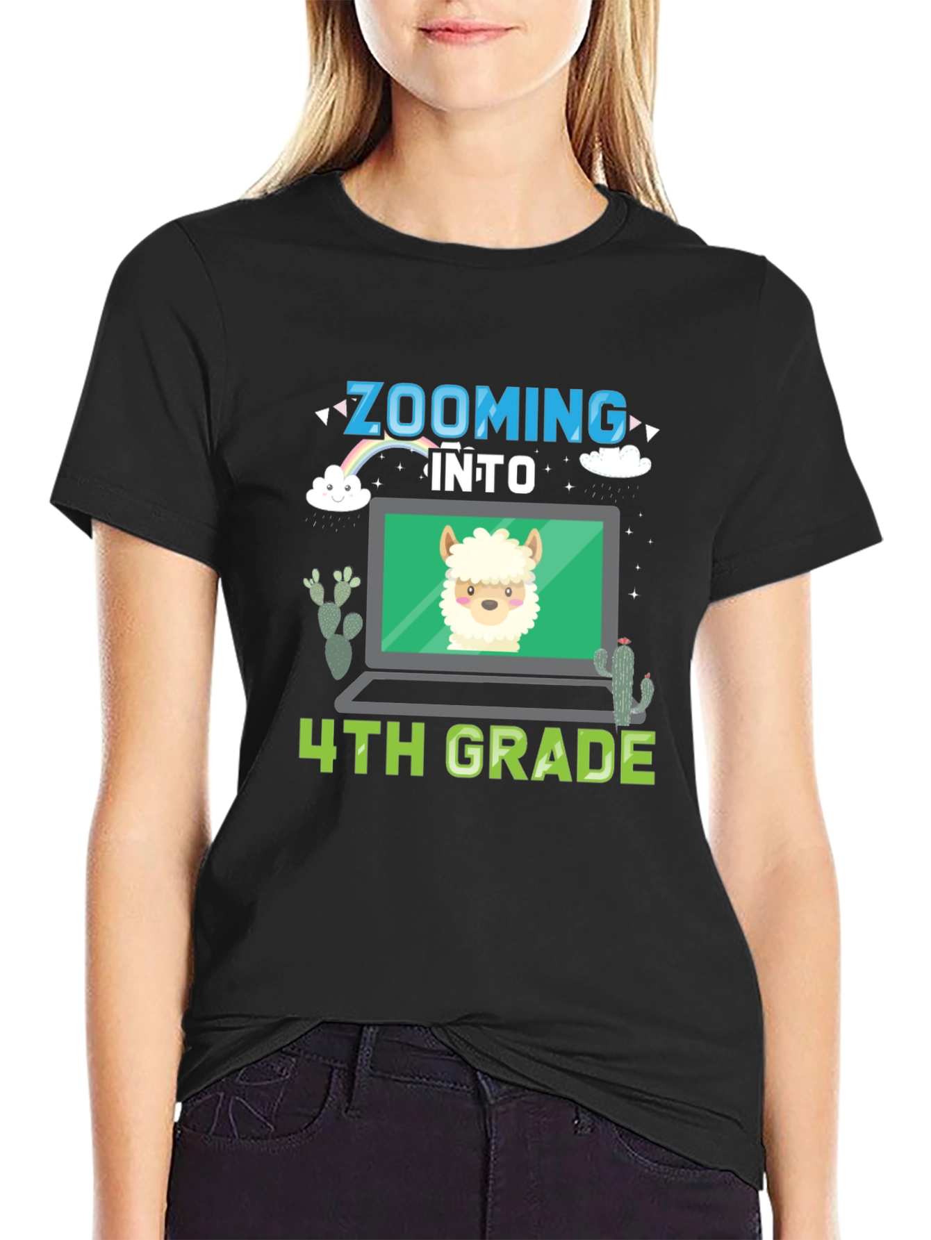 Zooming Into 4th Grade T-Shirt - Back to School!