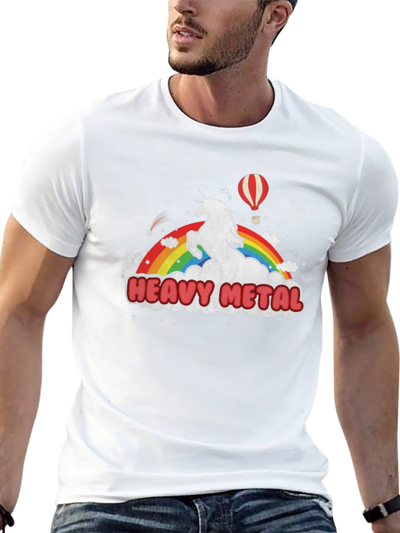 Heavy Metal Unicorn Rainbow T-Shirt